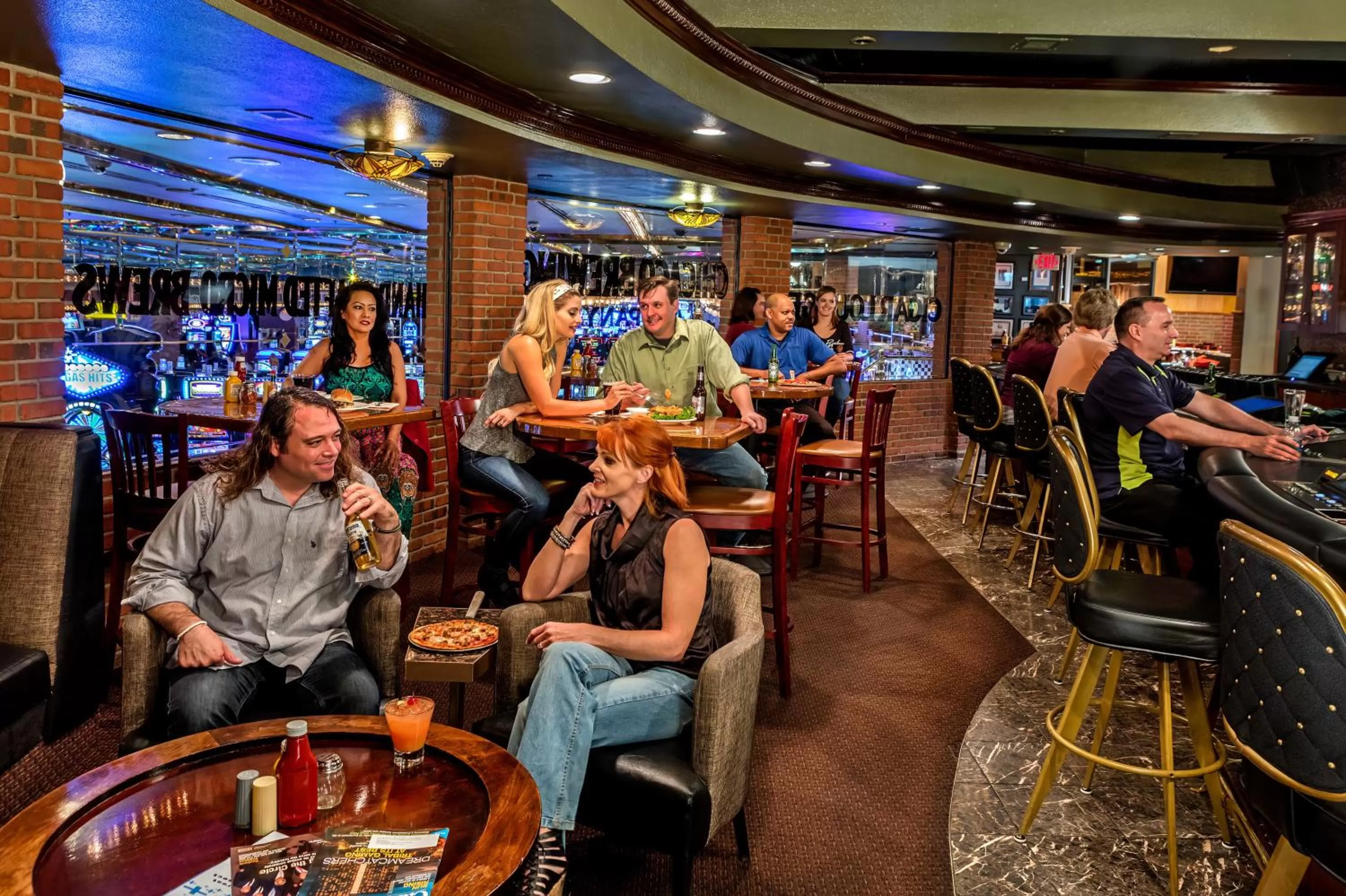group of guests in Four Queens Hotel and Casino