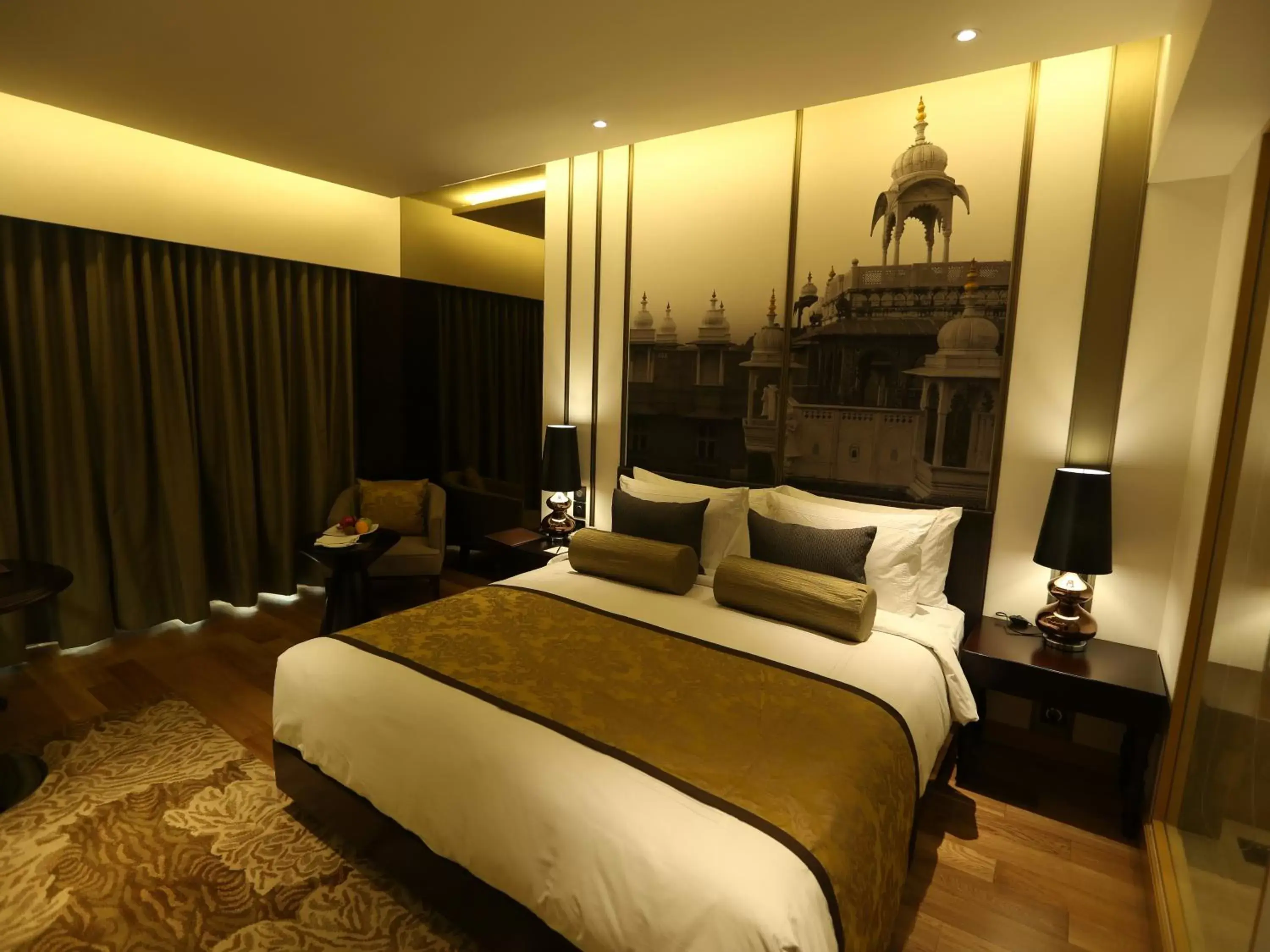 Bed in Pride Plaza Hotel, Aerocity New Delhi