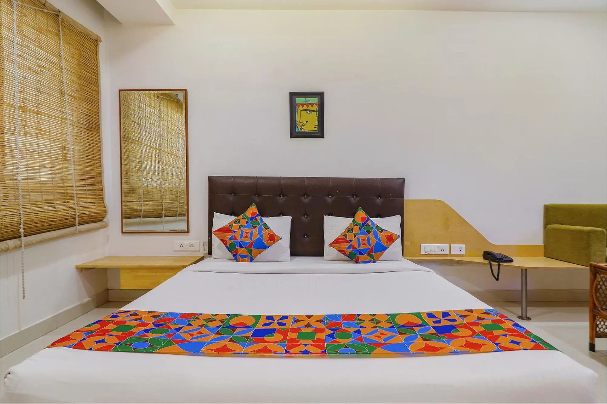Bed in FabHotel Aamantran & Banquet Halls - Nr RTC X Roads Metro Station