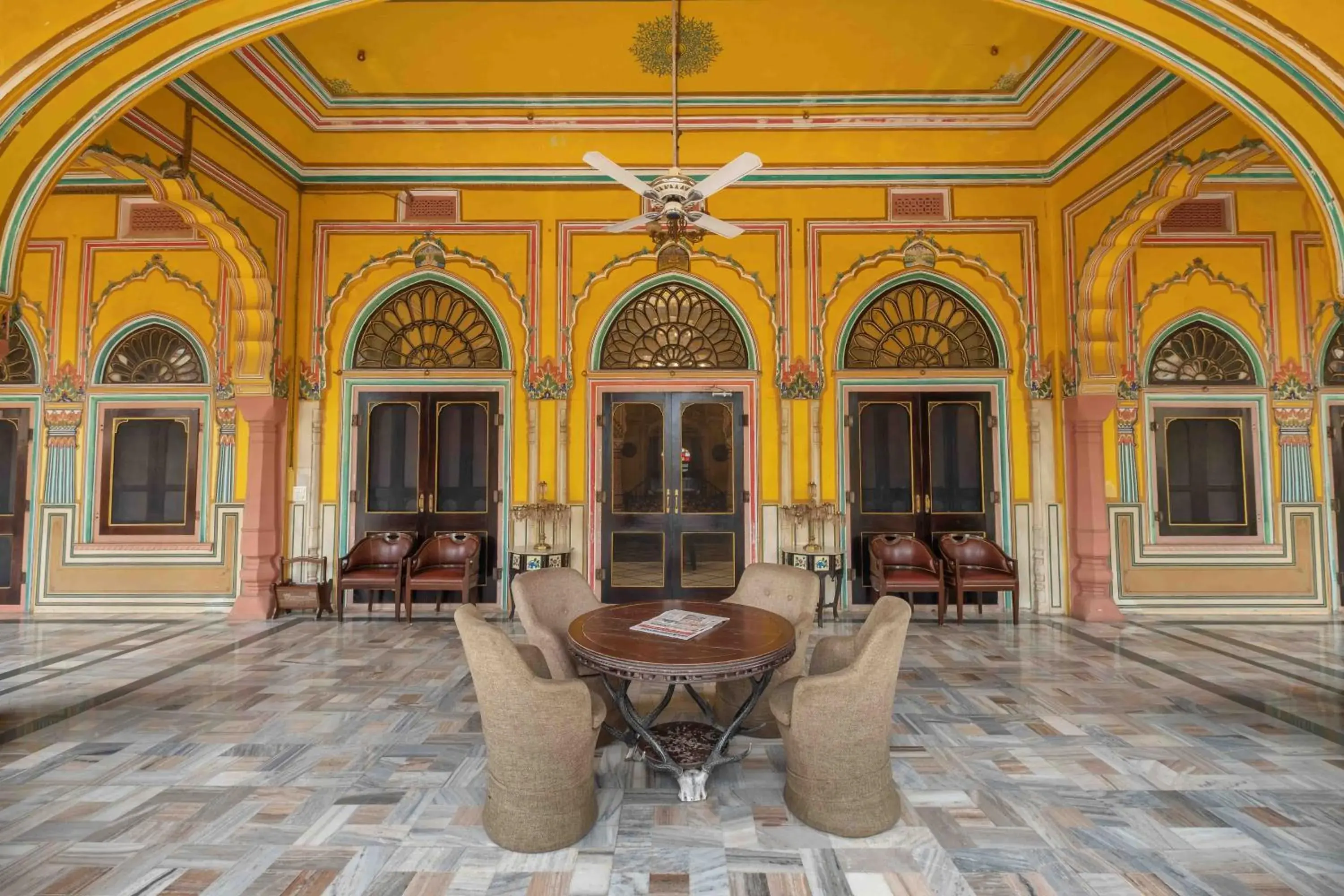 Seating area in Hotel Narain Niwas Palace