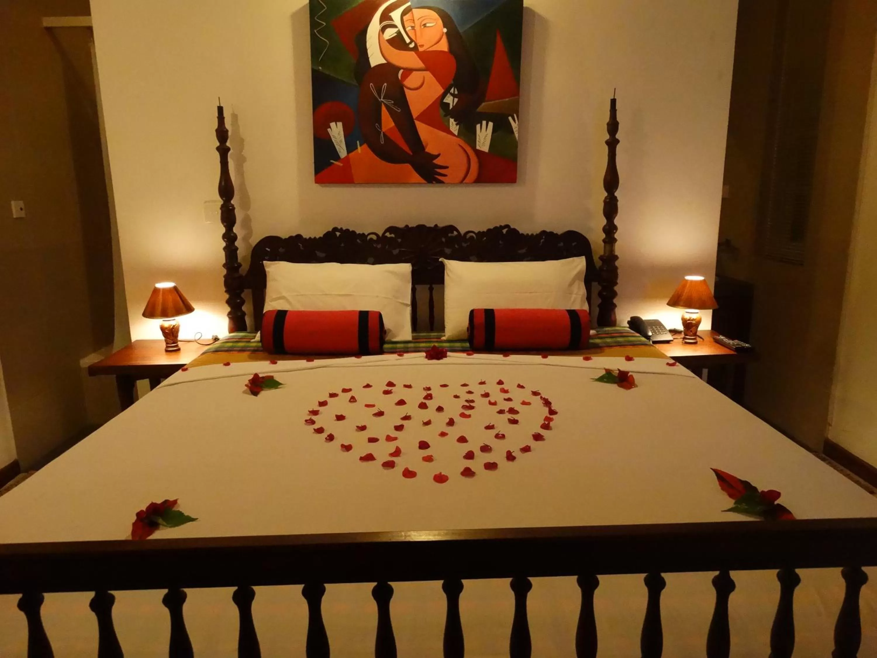 Decorative detail, Bed in Sky Lodge