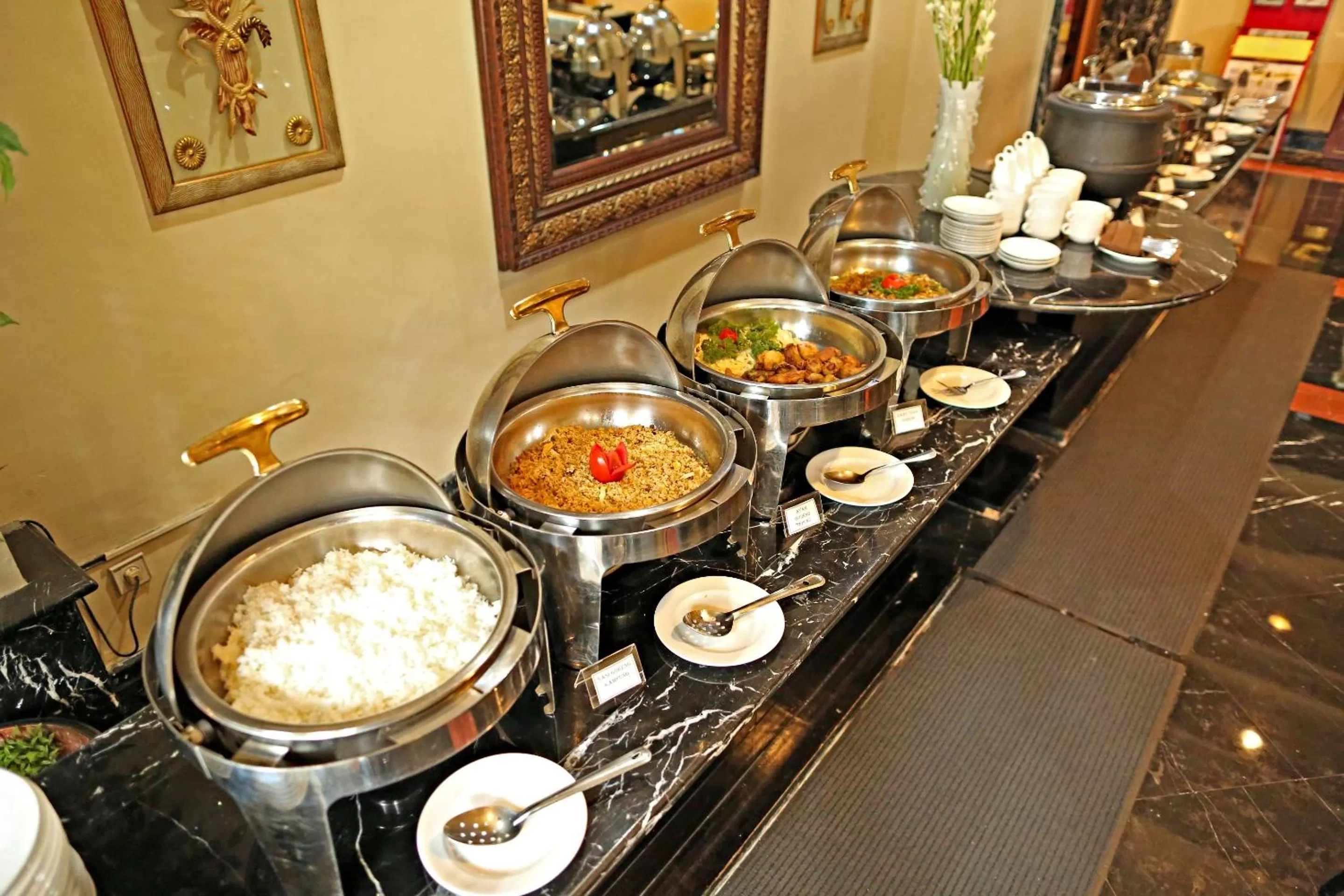 Buffet breakfast in Golden Boutique Hotel Melawai
