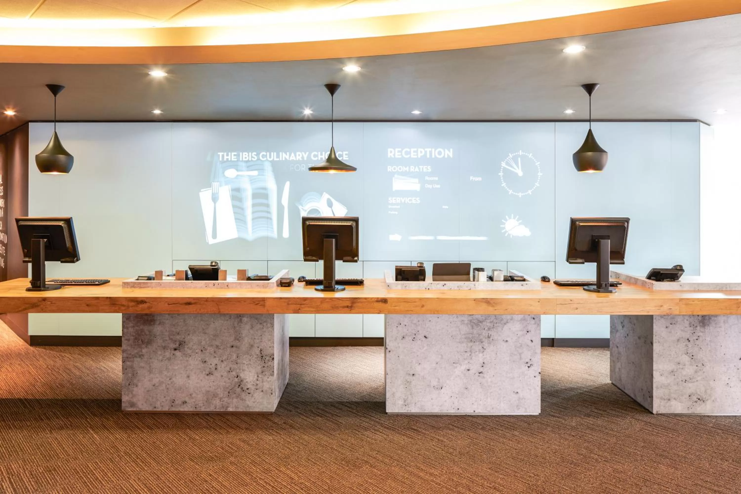 Lobby or reception in ibis London Heathrow Airport