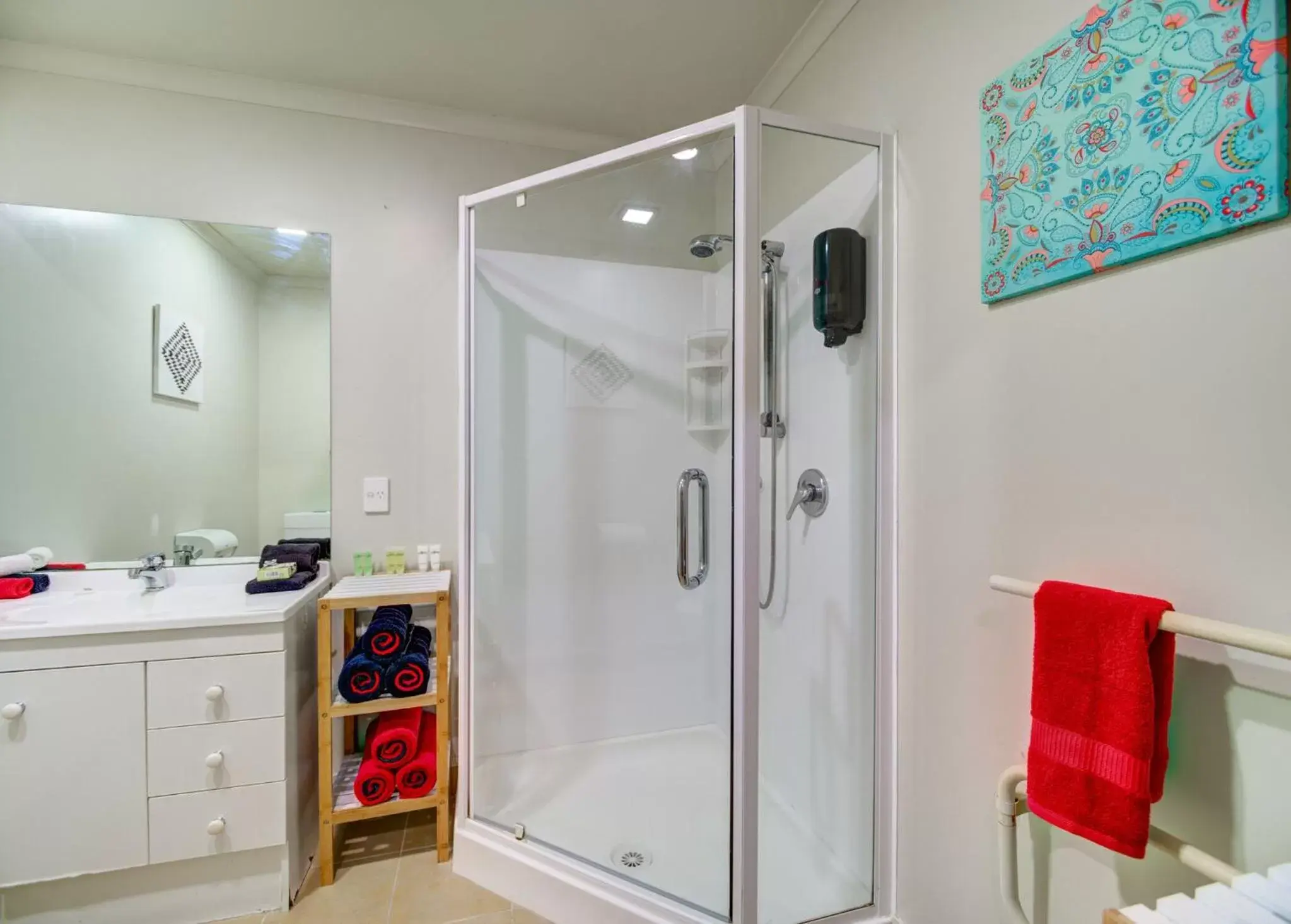 Shower, Bathroom in Silver Fern Lodge