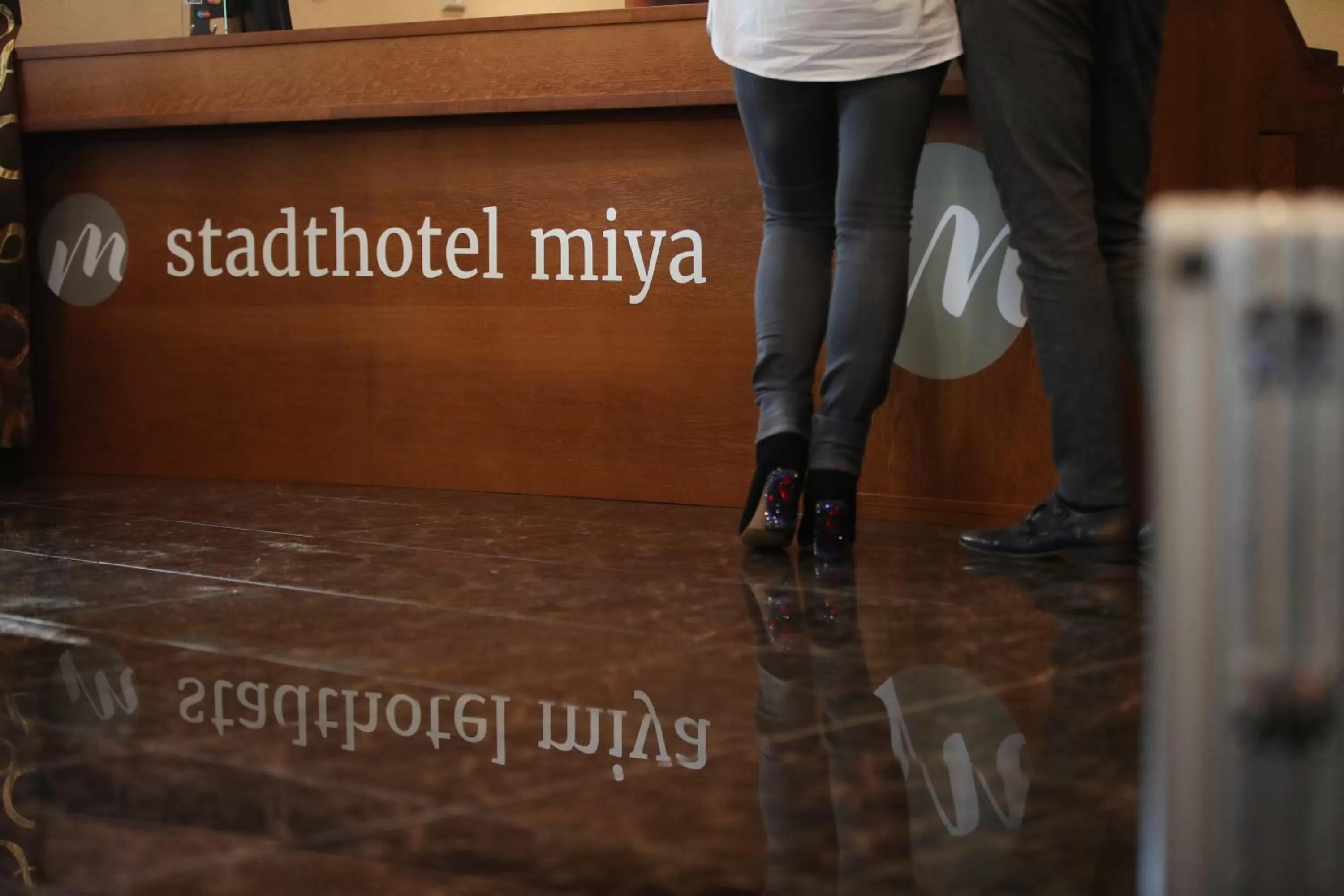 Lobby or reception in stadthotel miya