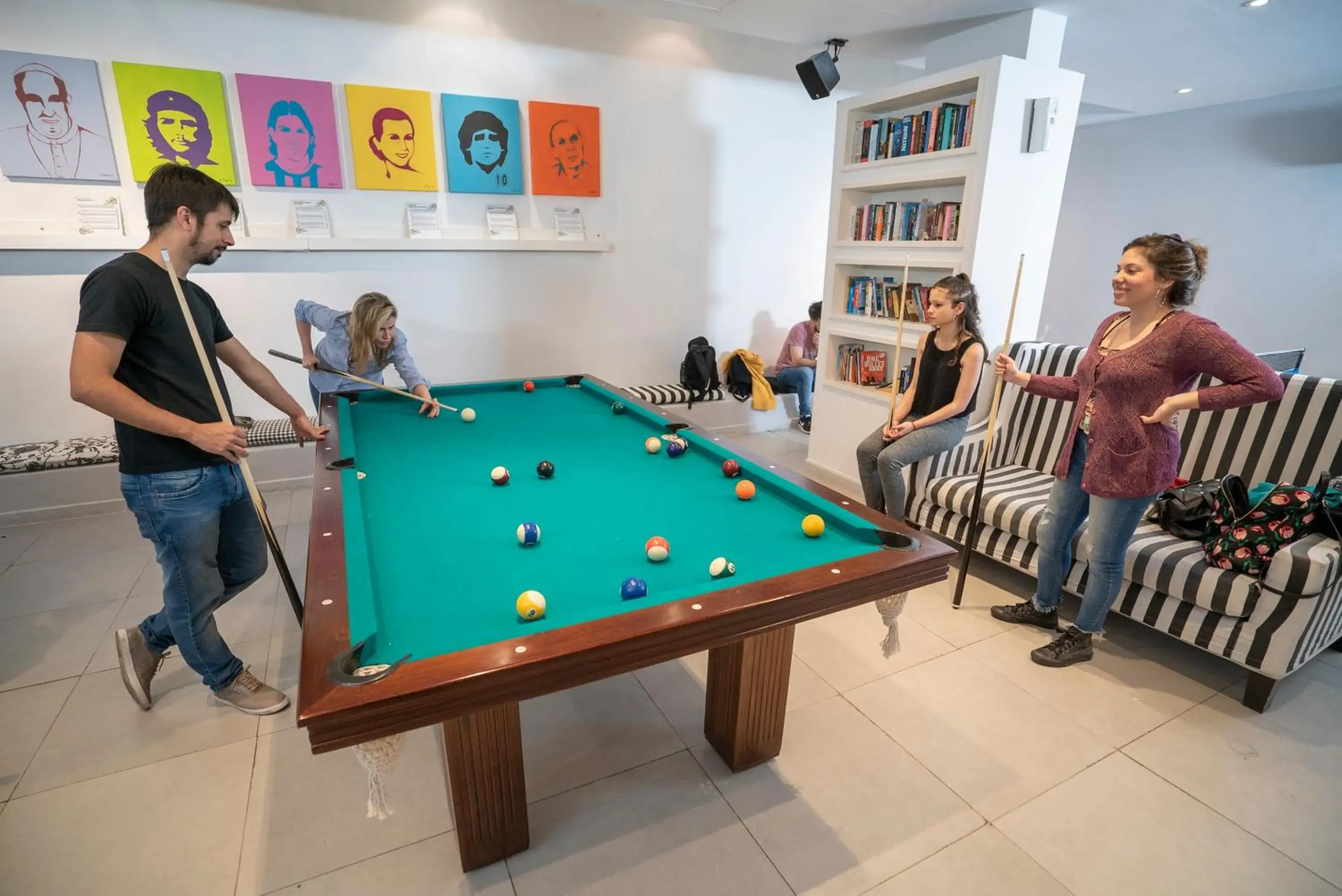 People, Billiards in America Del Sur Hostel Buenos Aires