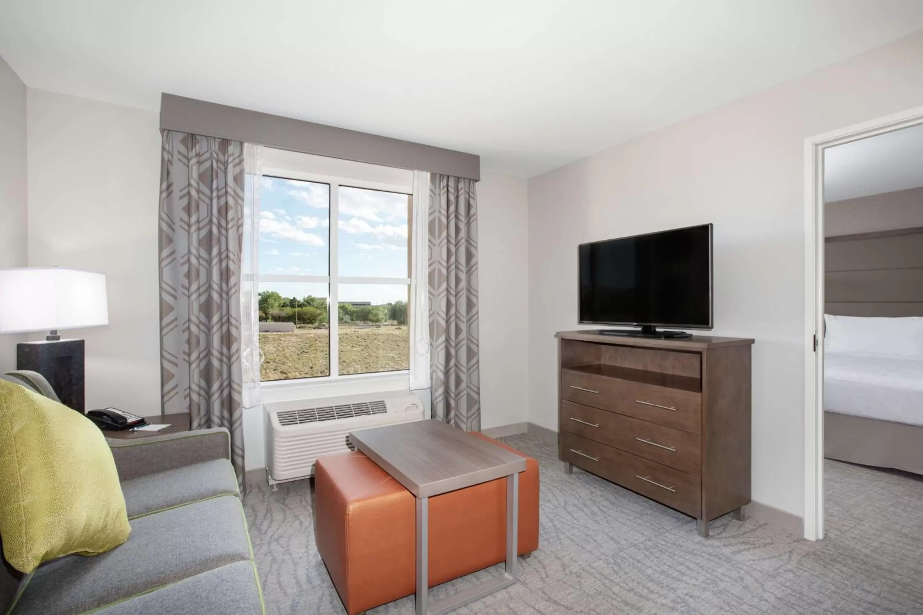 Bedroom, TV/Entertainment Center in Homewood Suites by Hilton Albuquerque-Journal Center
