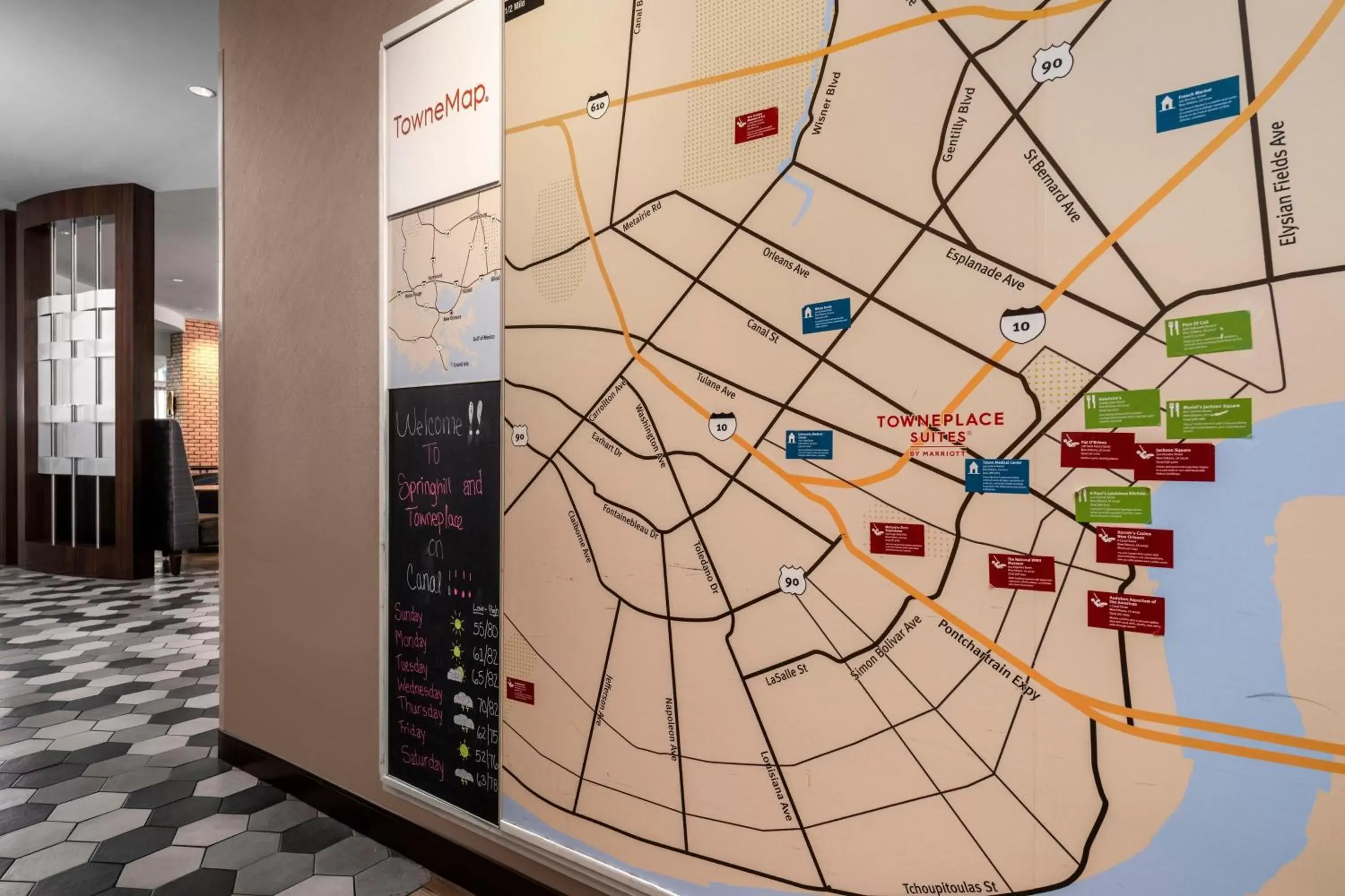 Location, Floor Plan in TownePlace Suites by Marriott New Orleans Downtown/Canal Street