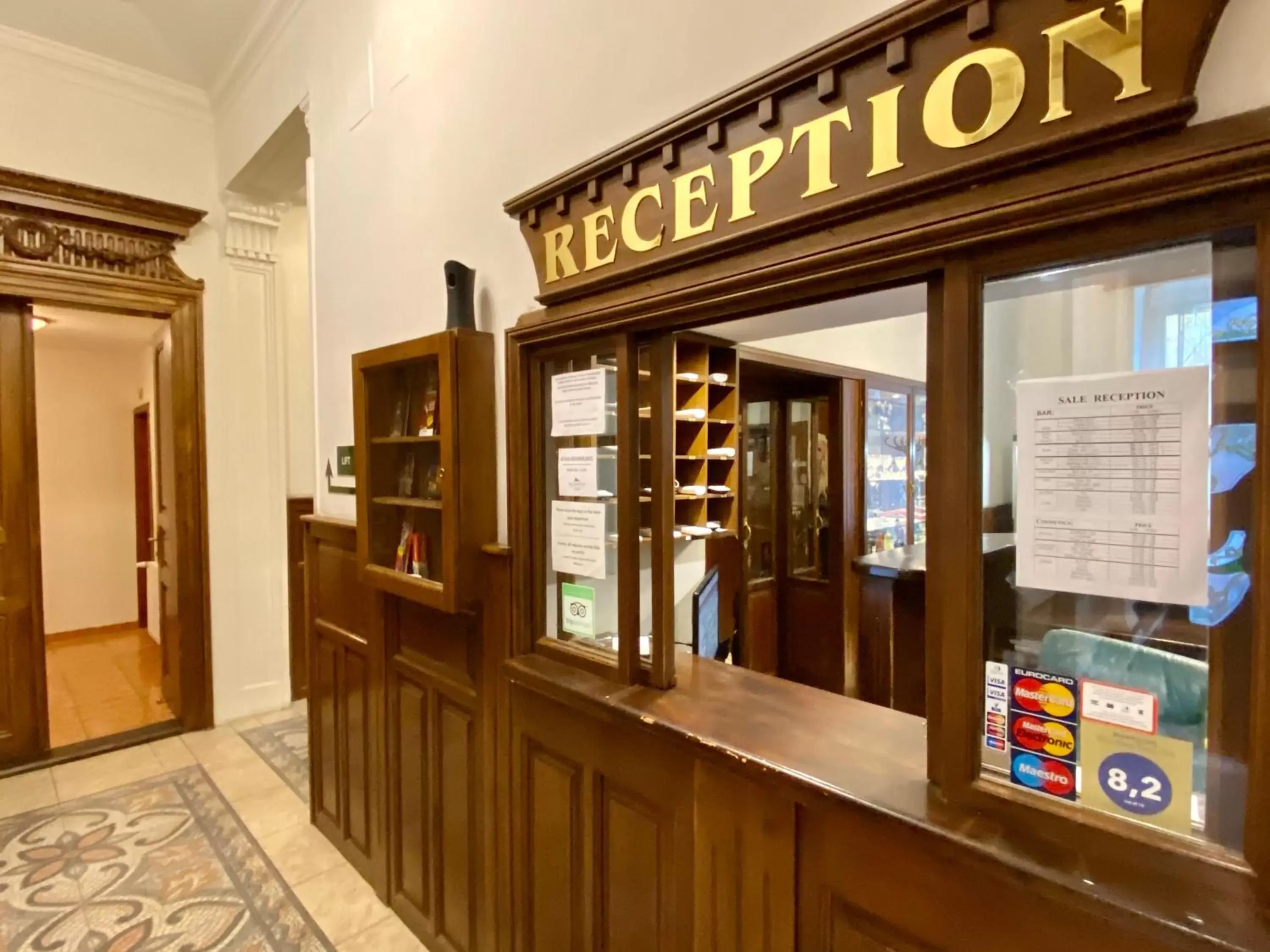 Lobby or reception in Hotel Klarinn Prague Castle