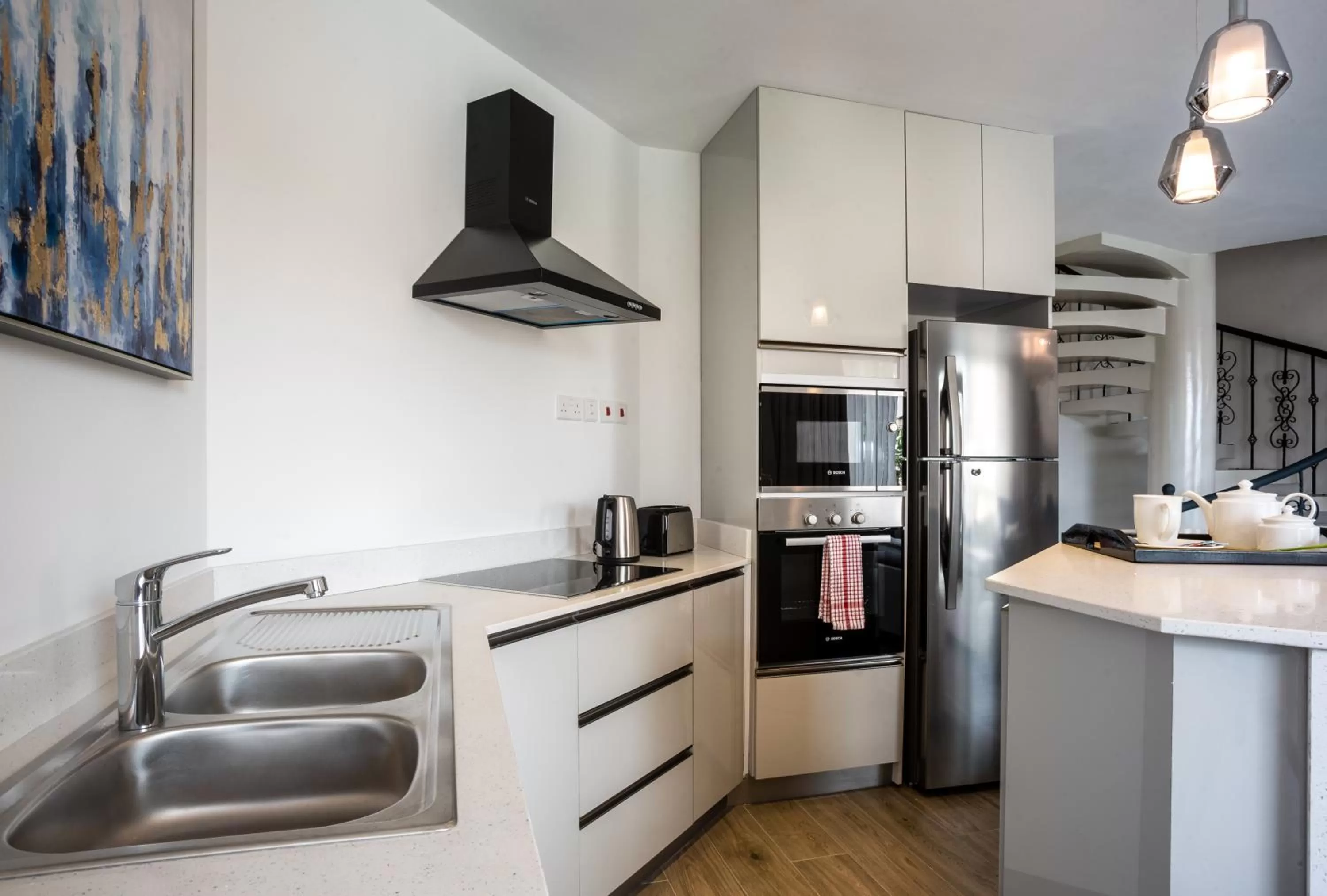 Kitchen or kitchenette in Yaya Hotel & Apartments