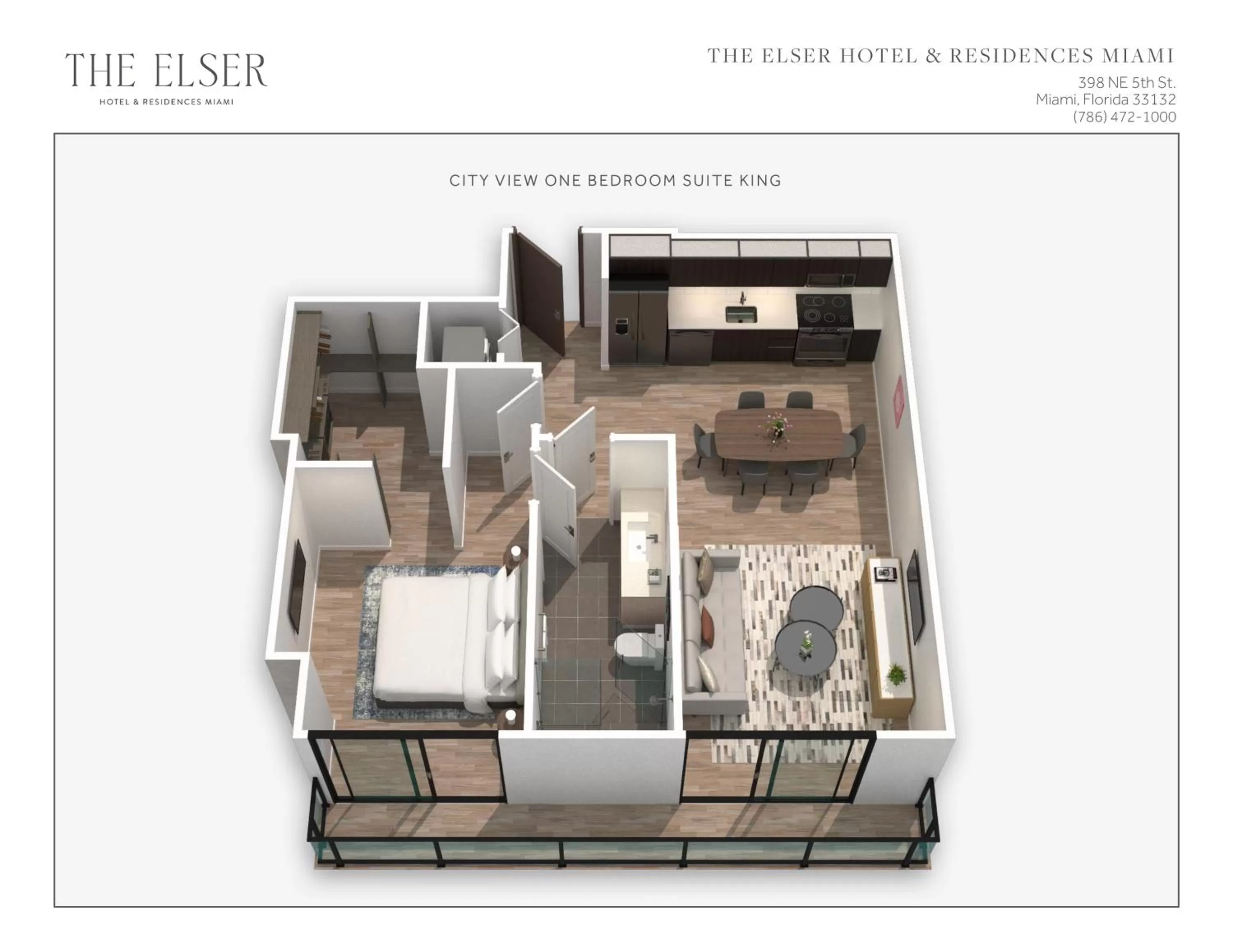 Floor plan in The Elser Hotel Miami - An All-Suite Hotel