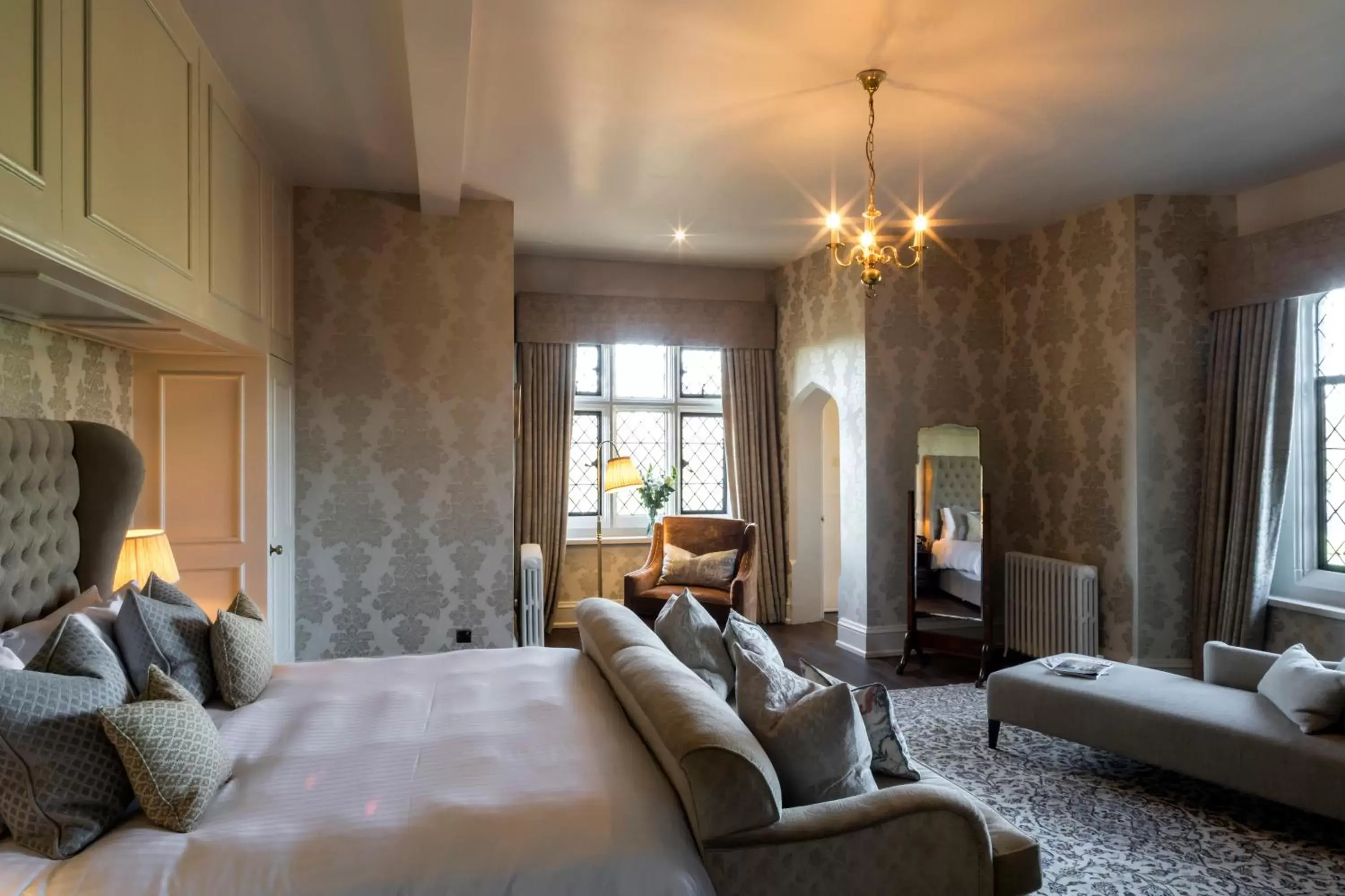 Seating area, Bed in Eastwell Manor, Champneys Hotel & Spa Seating area, Bed in Eastwell Manor, Champneys Hotel & Spa