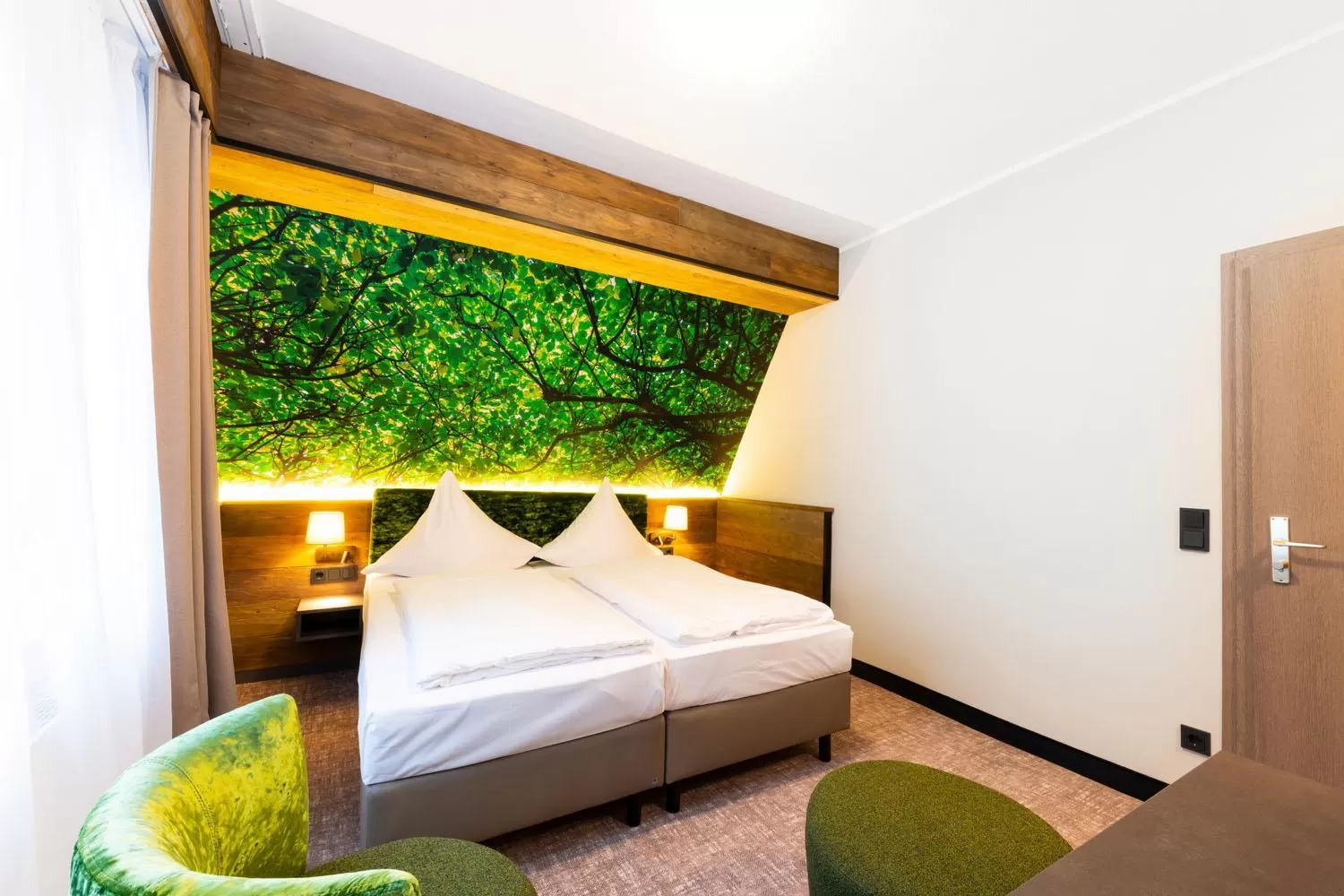 Bed in Hotel Waldmühle