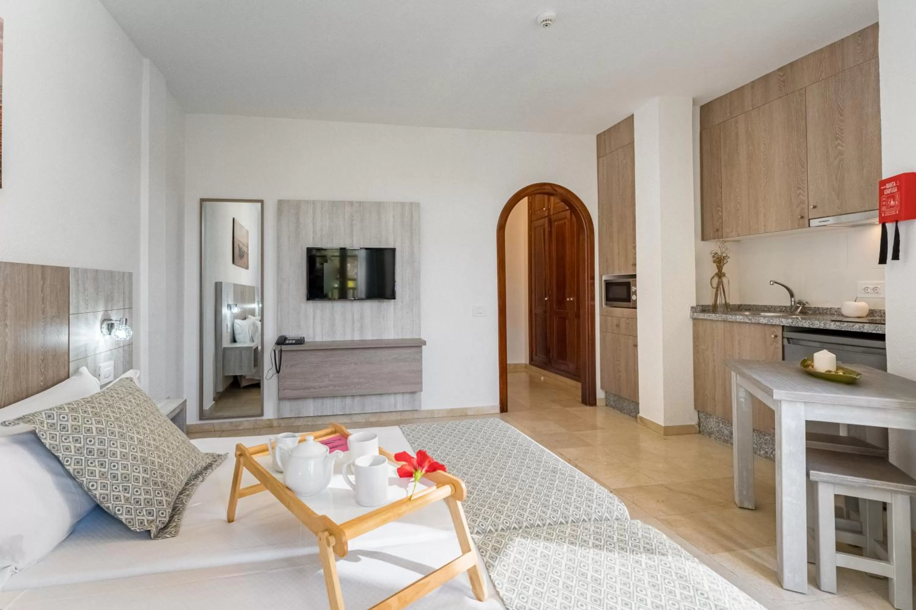 Kitchen or kitchenette in Klayman Olivina Aparthotel