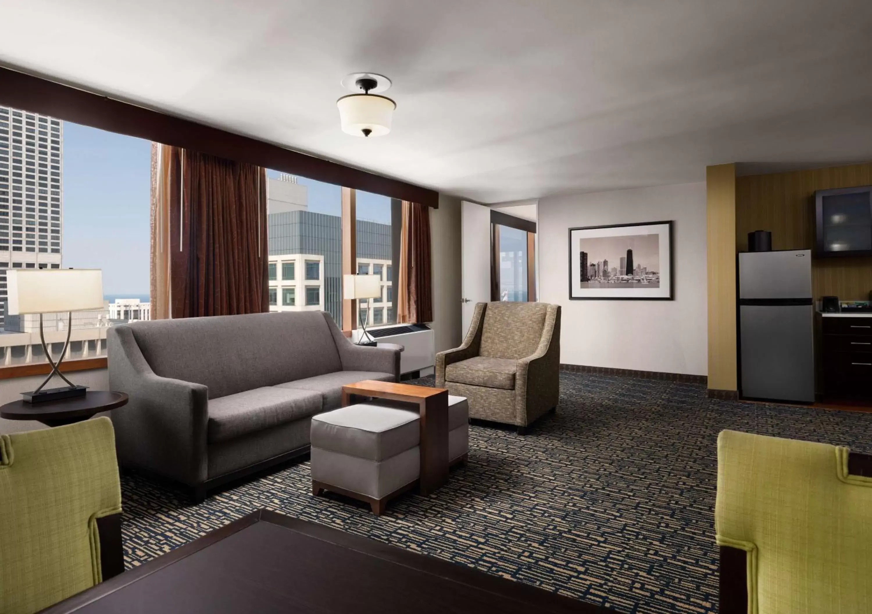 Living room, Seating Area in Homewood Suites by Hilton Chicago Downtown - Magnificent Mile