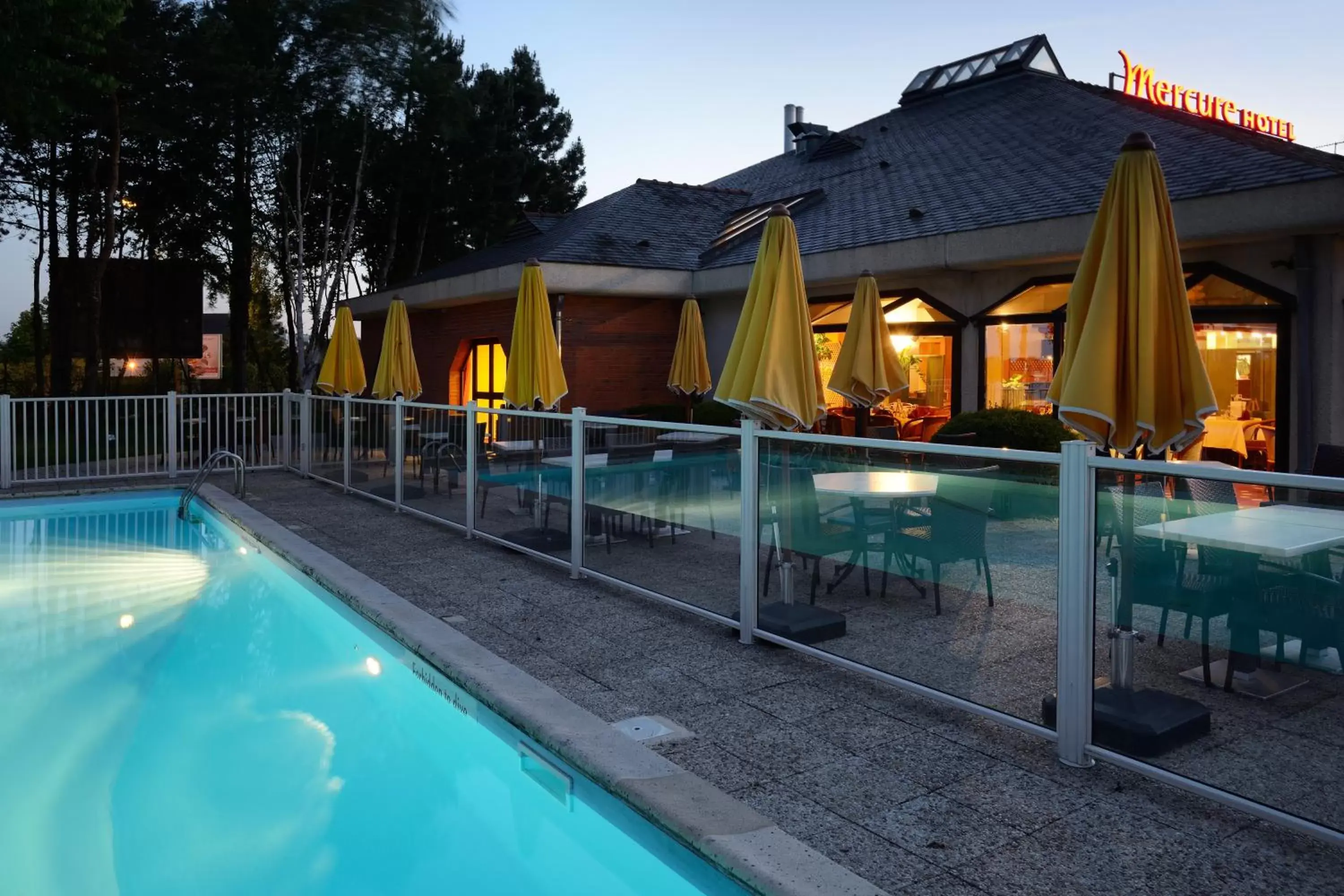 Balcony/Terrace, Swimming Pool in Hotel Ibis styles Lisieux ex Mercure