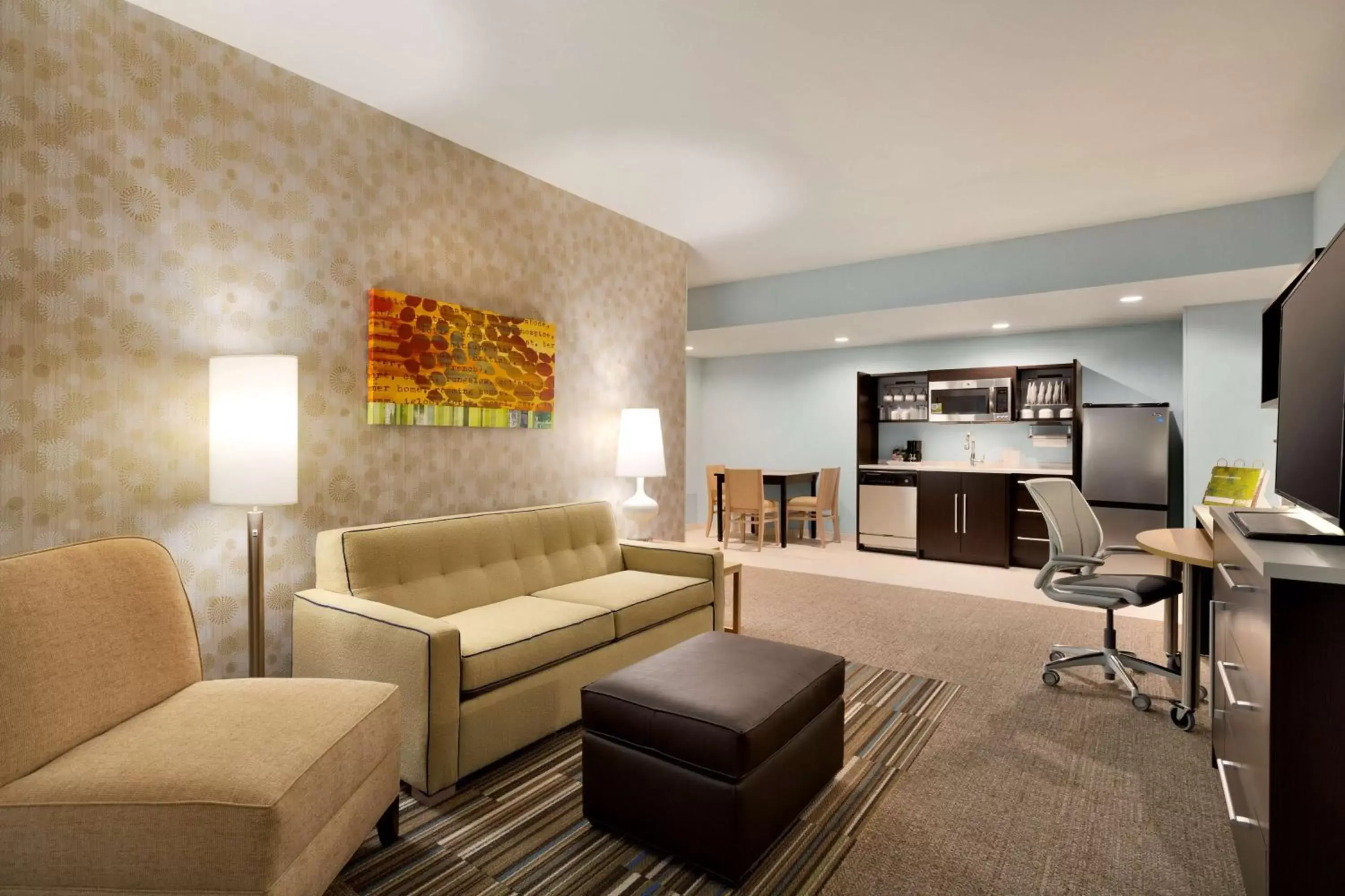 Bedroom, Seating Area in Home2 Suites By Hilton Hasbrouck Heights