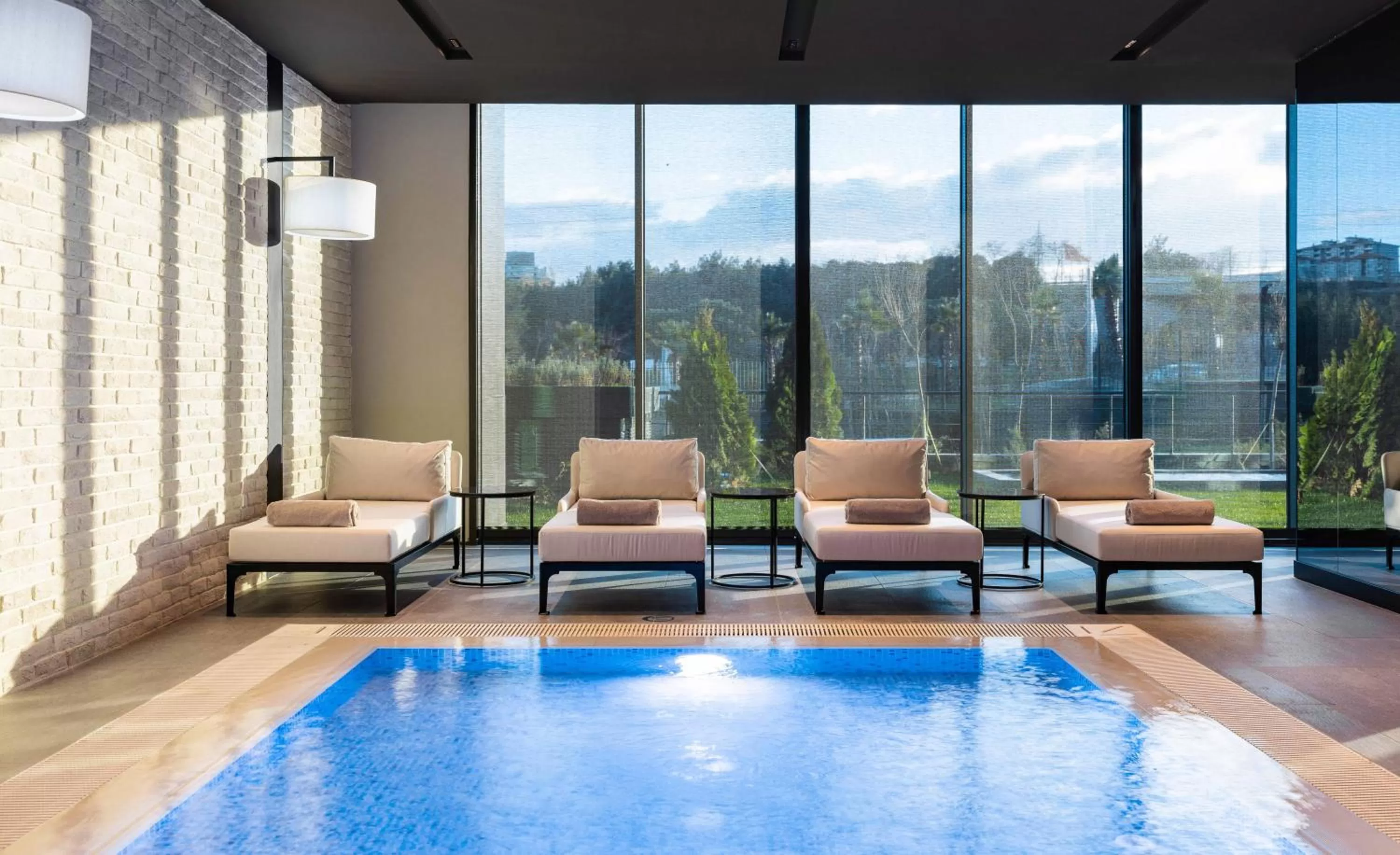 Pool view in Movenpick Living Istanbul Camlivadi