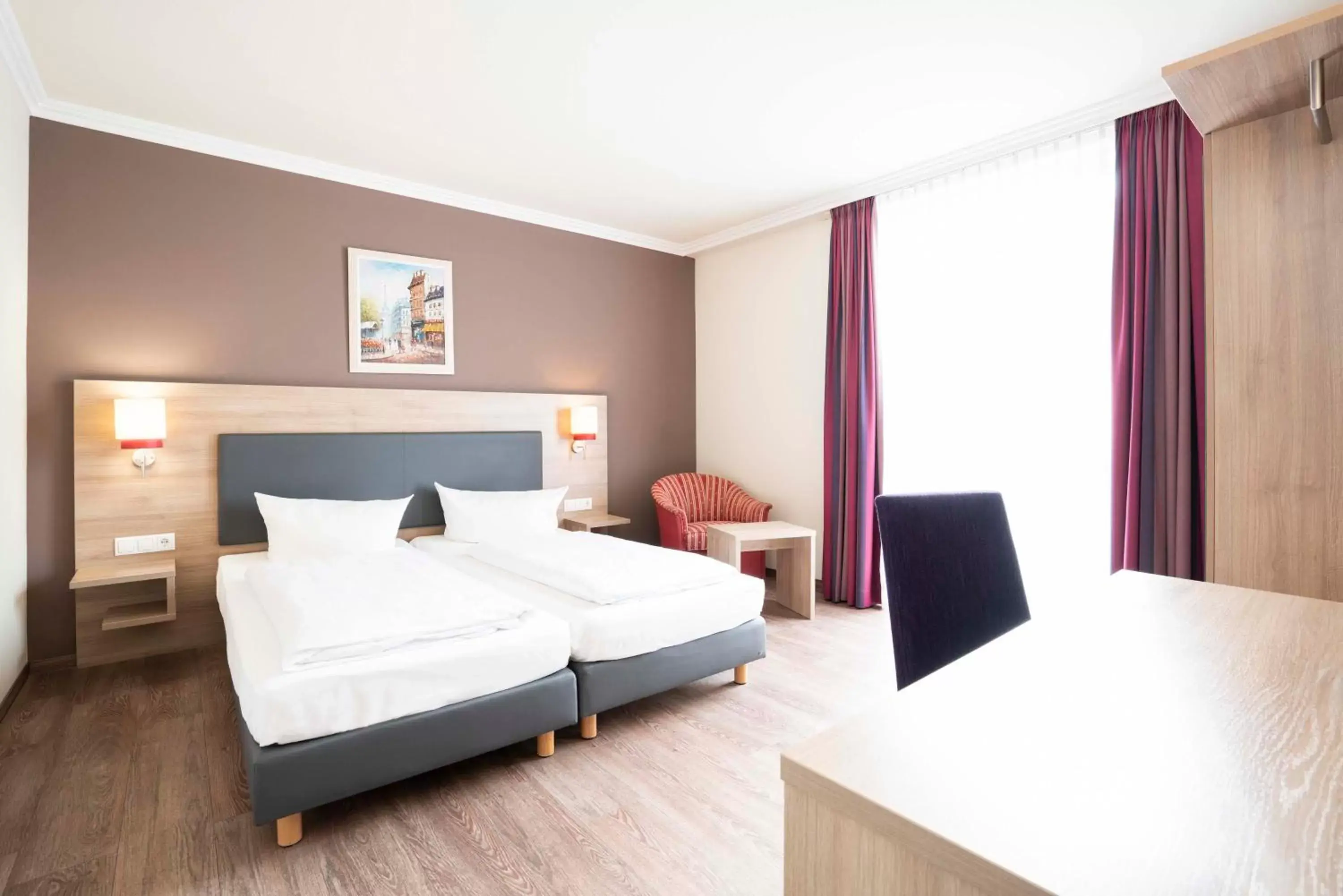 Bed in Hotel Rosenhof bei Bamberg