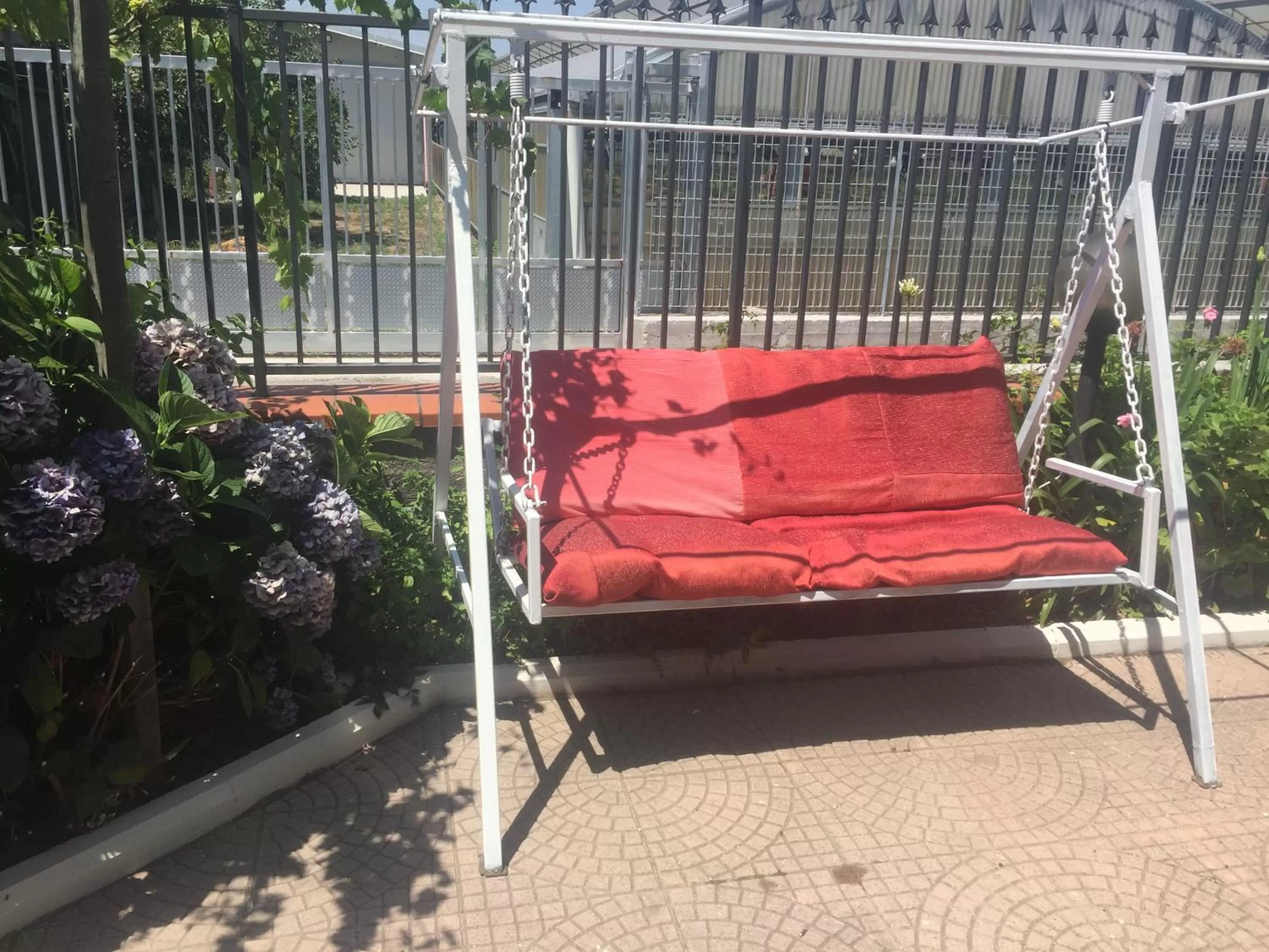 Garden view in Maria's home