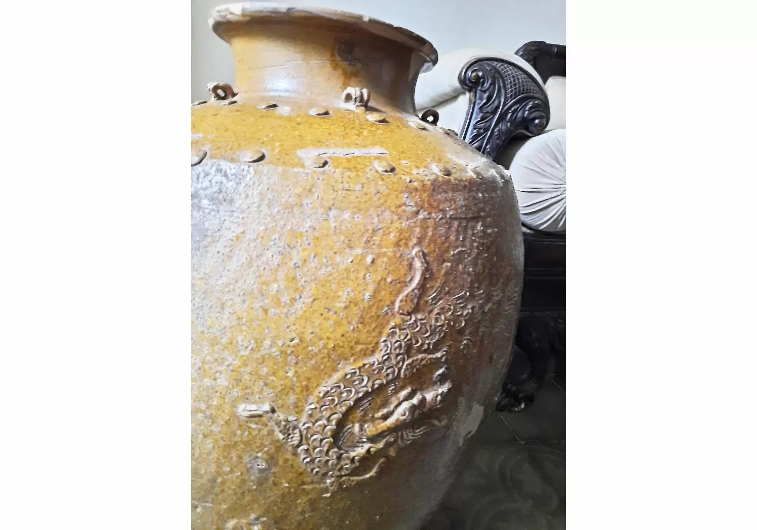 Decorative detail in Saratha Vilas Chettinad