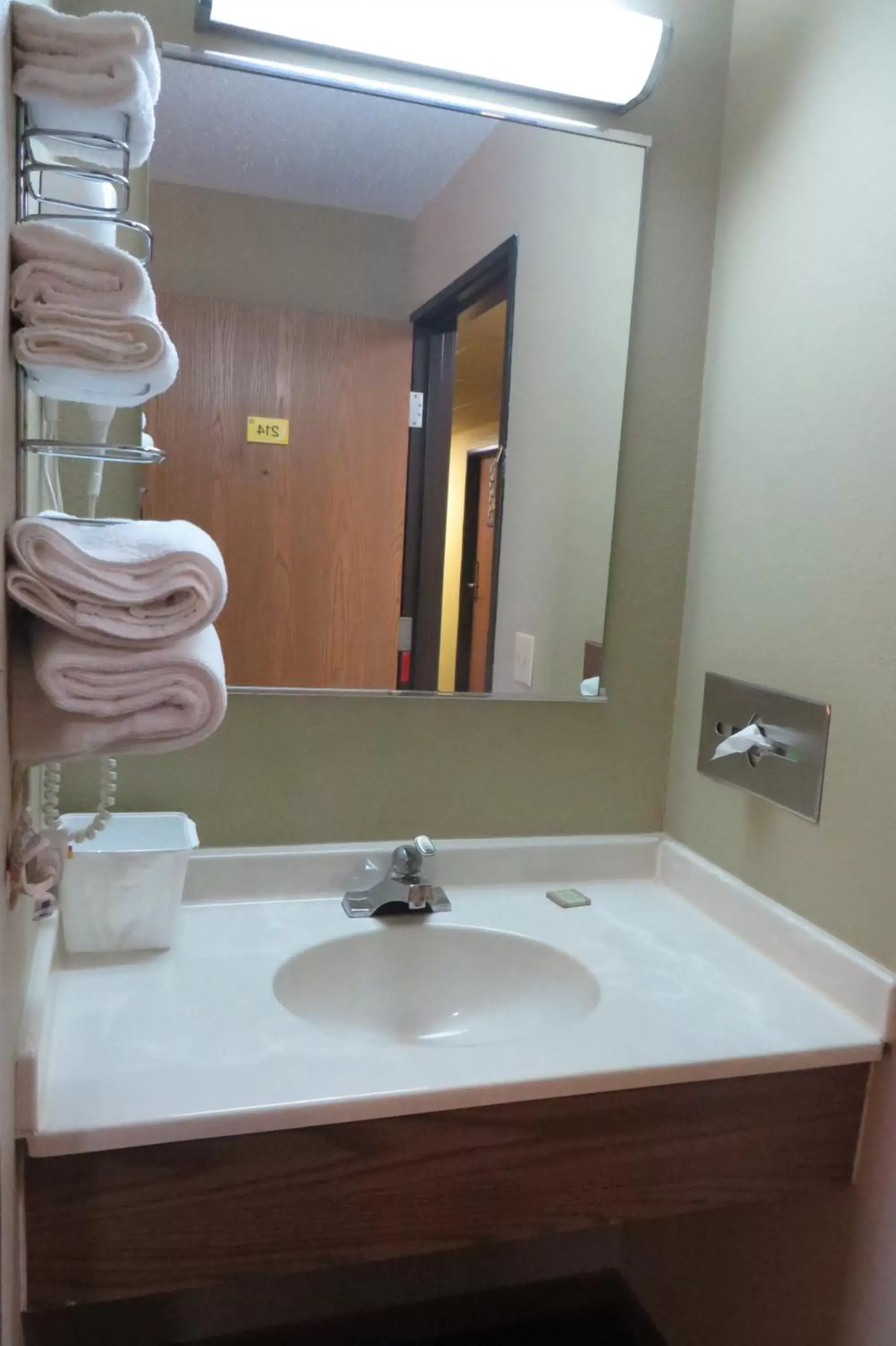 Bathroom in Super 8 by Wyndham Macomb