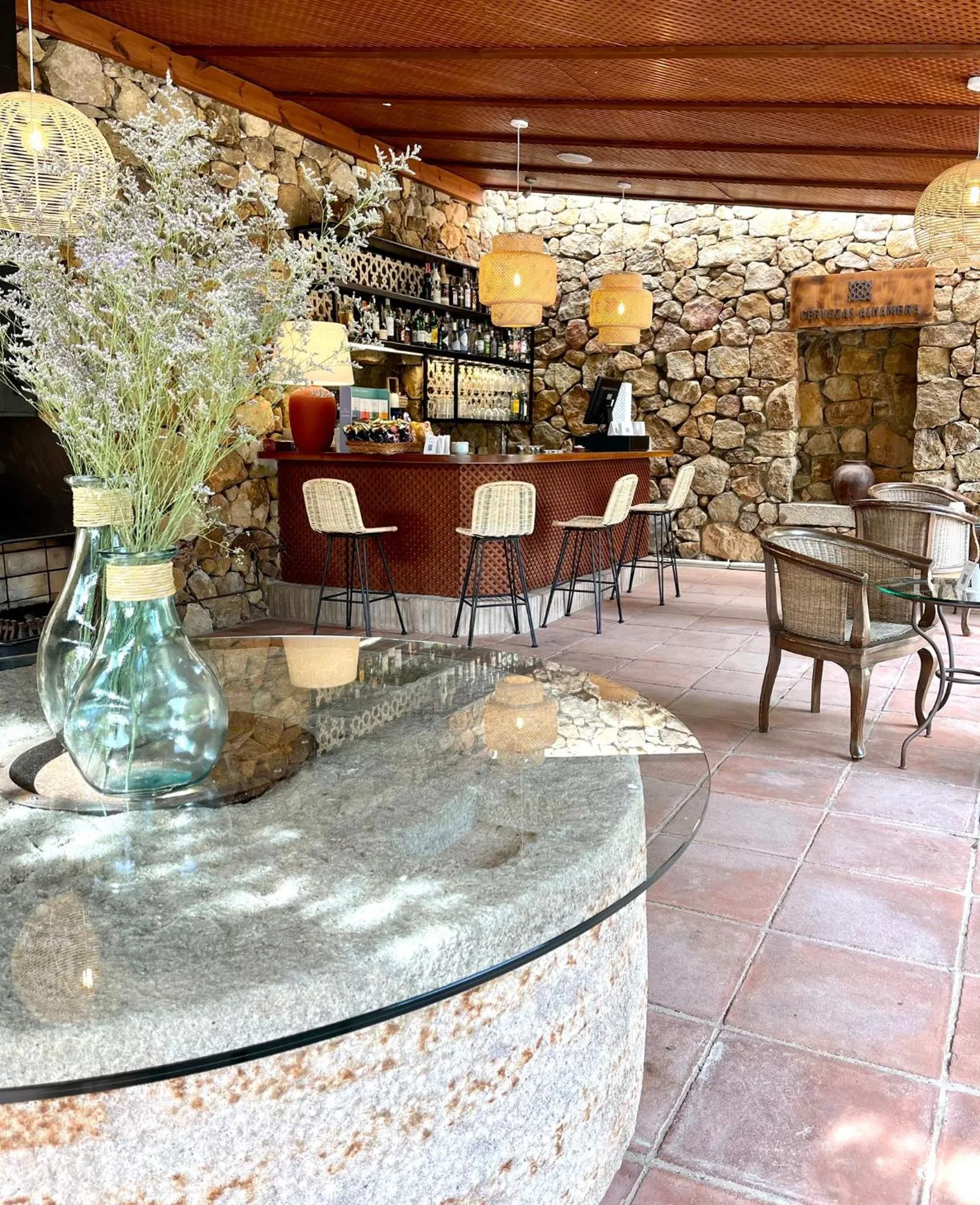 Patio in Mas Salvi Country Boutique Hotel