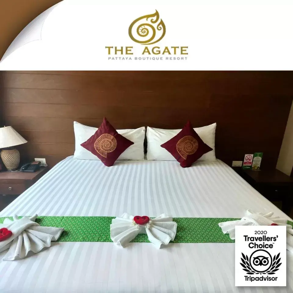 Bed in The Agate Pattaya Boutique Resort Bed in The Agate Pattaya Boutique Resort