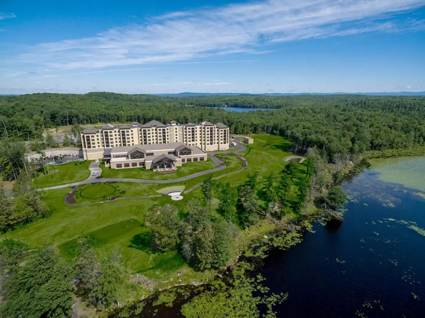 Facade/entrance, Bird's-eye View in YO1 Longevity & Health Resorts, Catskills