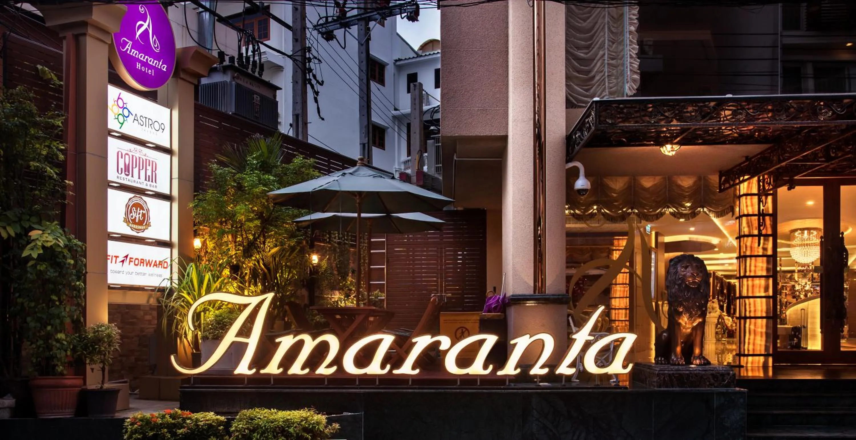 Facade/entrance in Amaranta Hotel