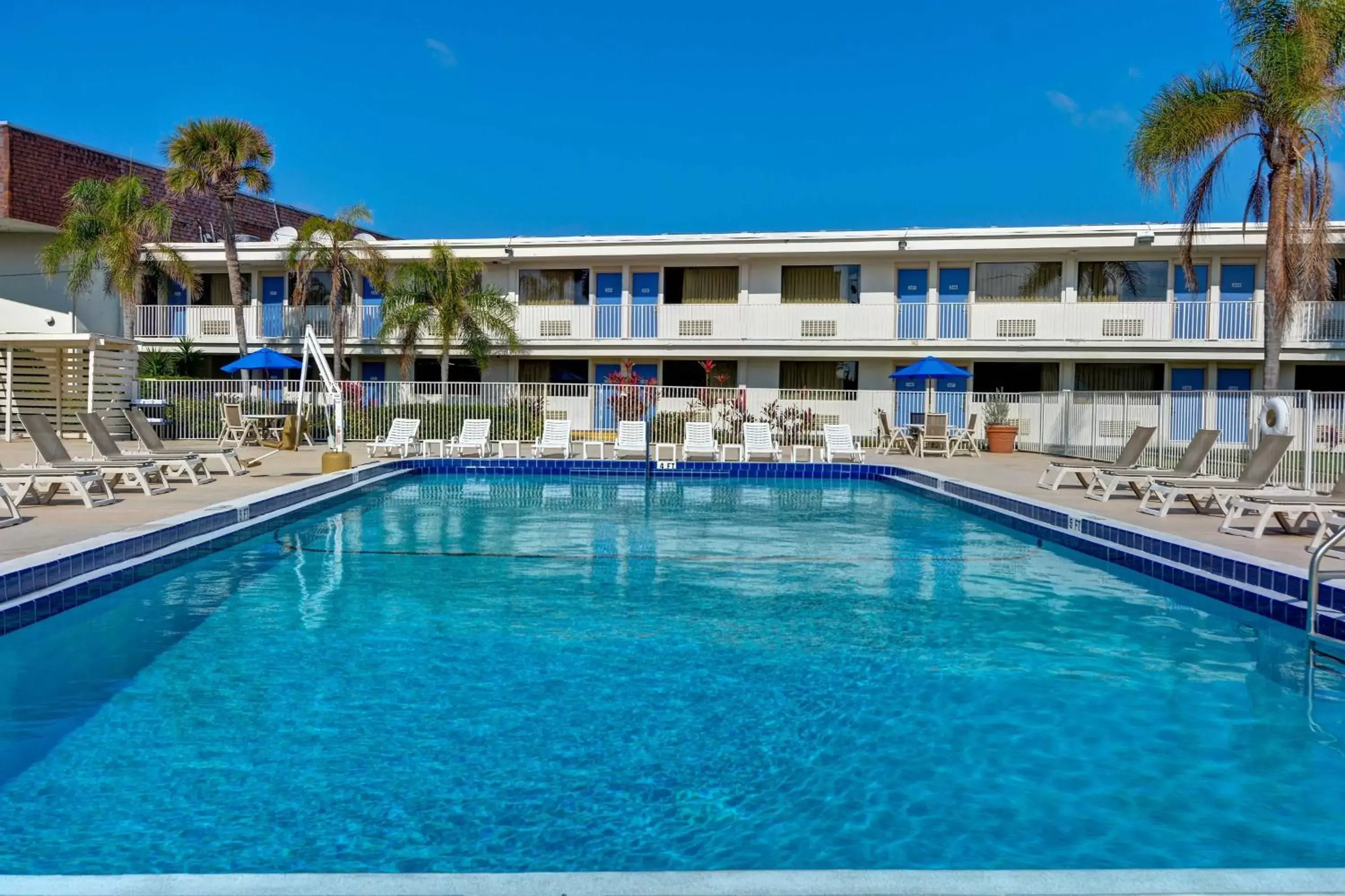 Pool view, Swimming Pool in Motel 6-Cocoa Beach, FL