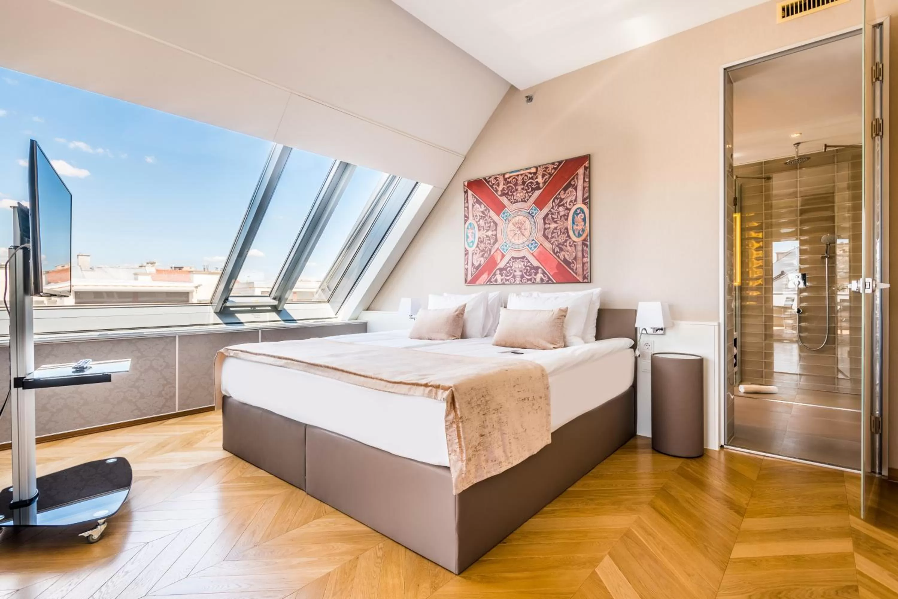 Bedroom, Bed in Hotel Moments Budapest by Continental Group