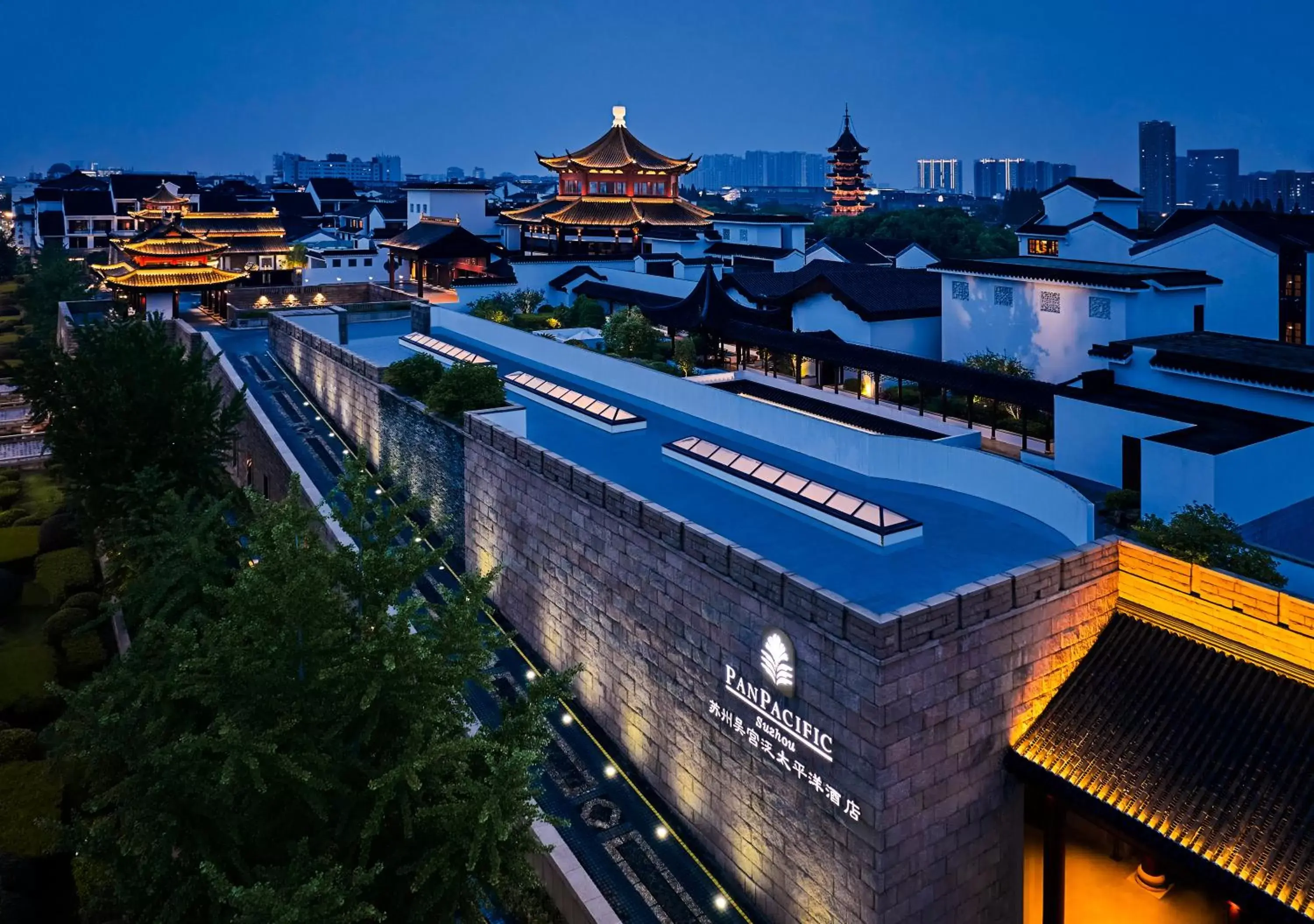 Property building, Bird's-eye View in Pan Pacific Suzhou