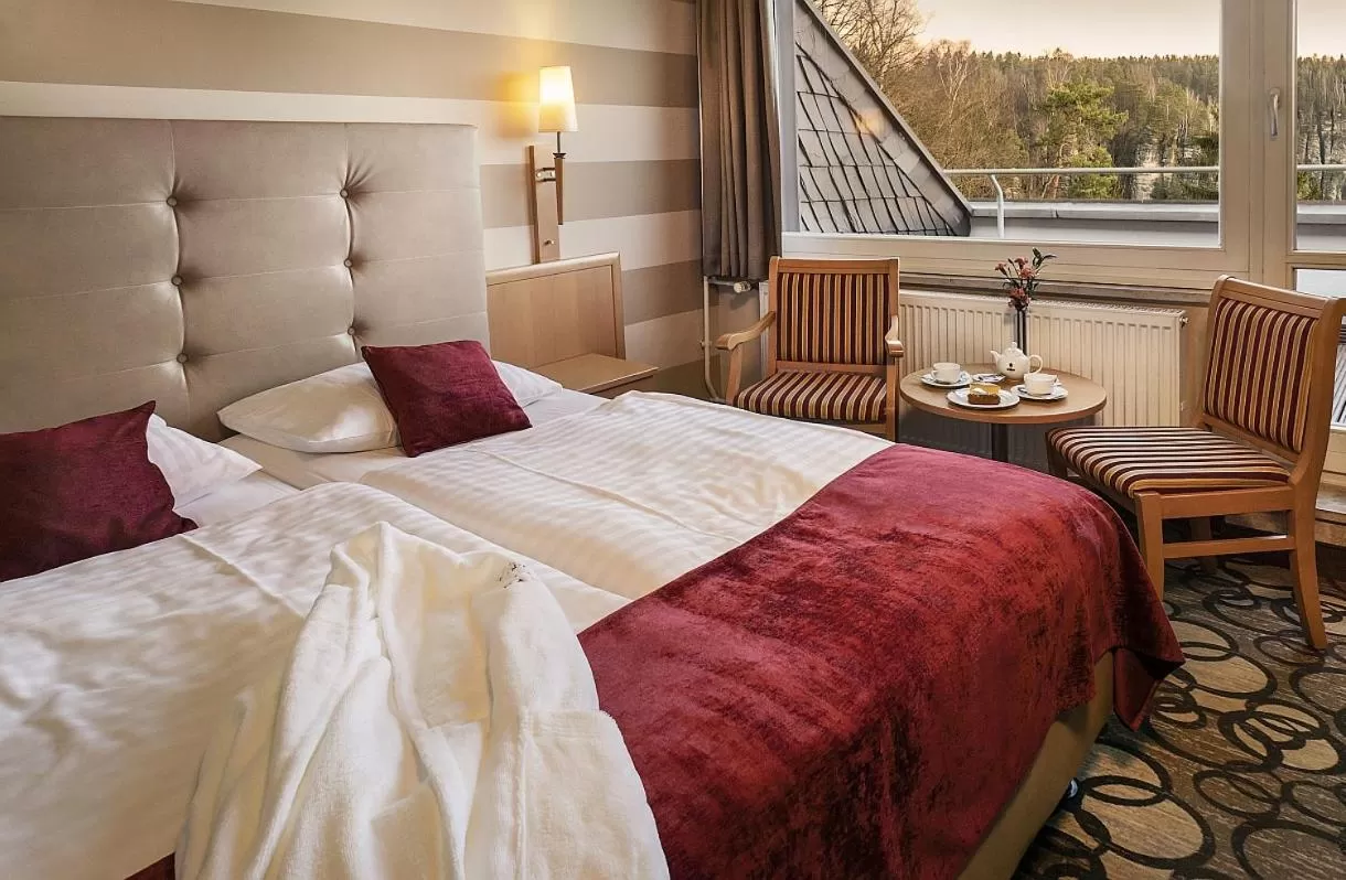 Bed in Berghotel Bastei