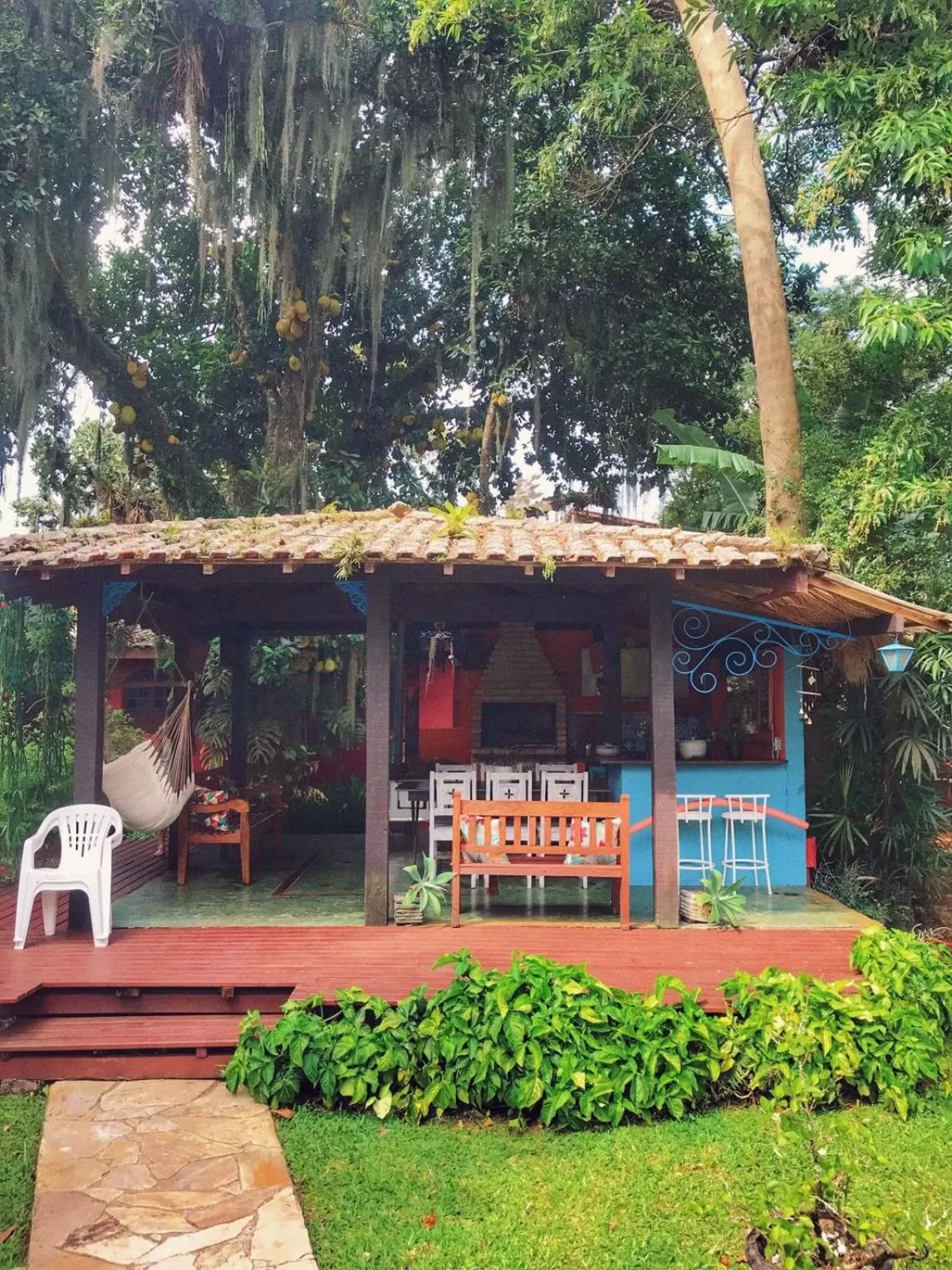BBQ facilities in Pousada Canto Bella Terra