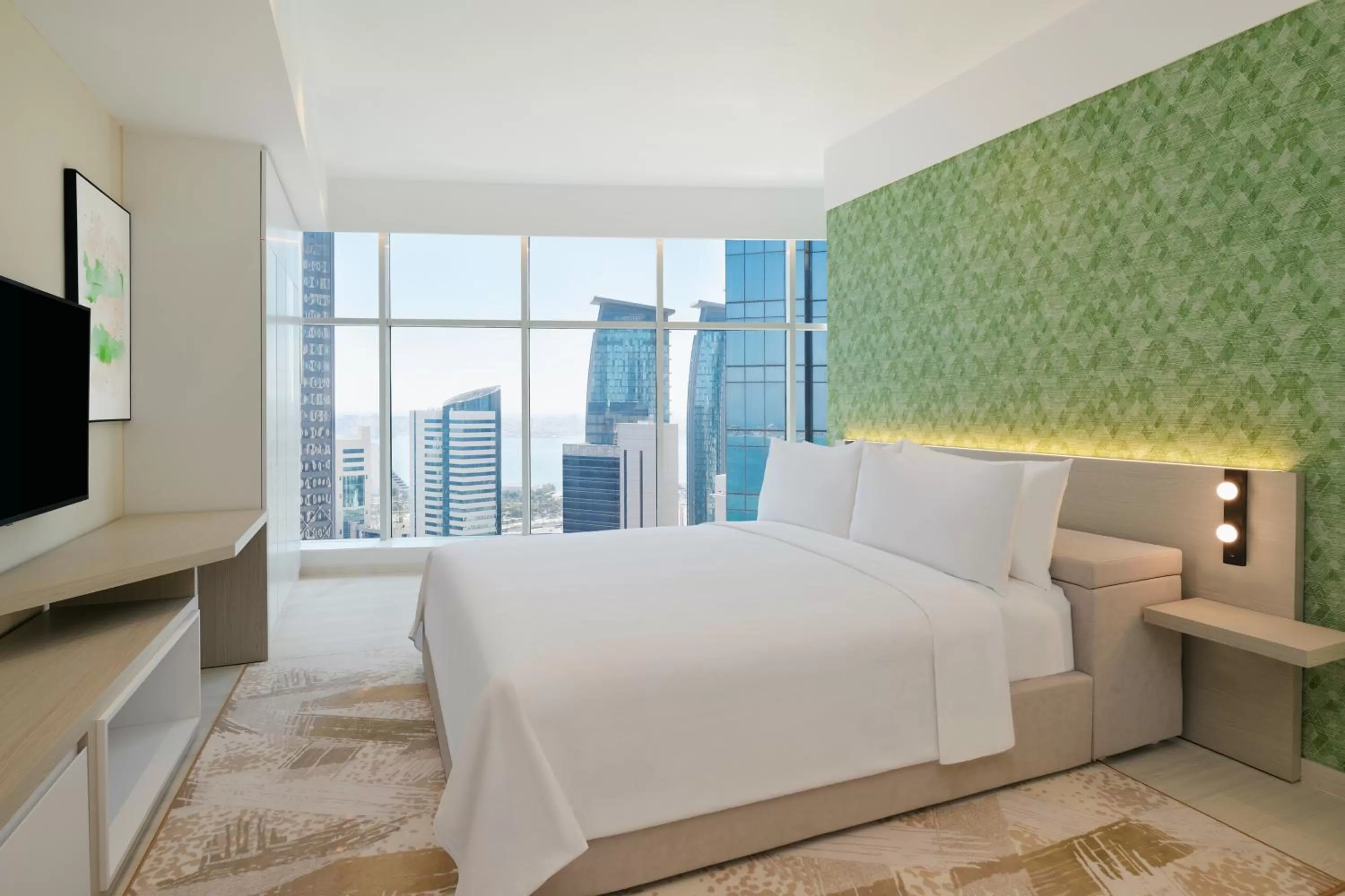 Bed in Element by Westin West Bay Doha