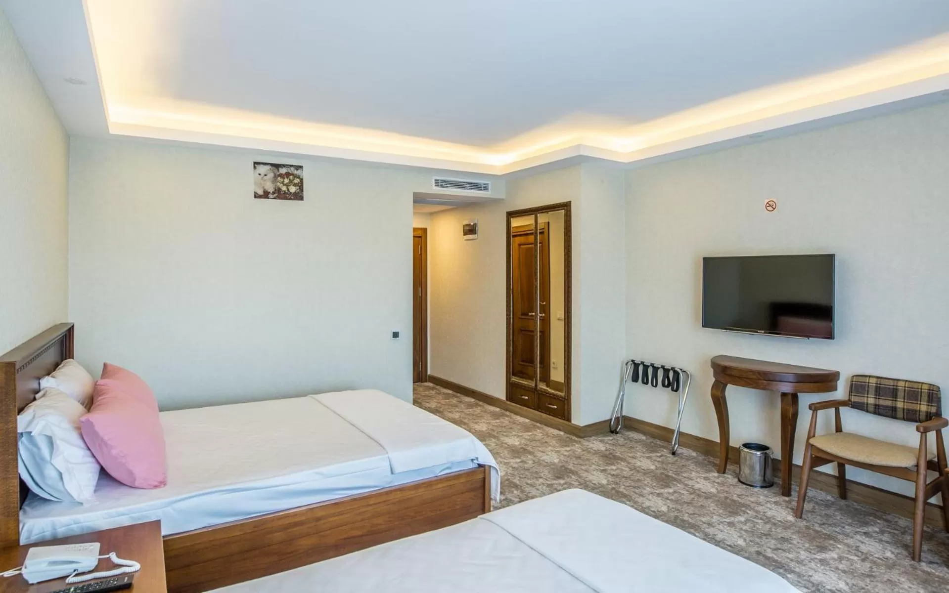 Bed in Helen Troya Hotel Geyikli