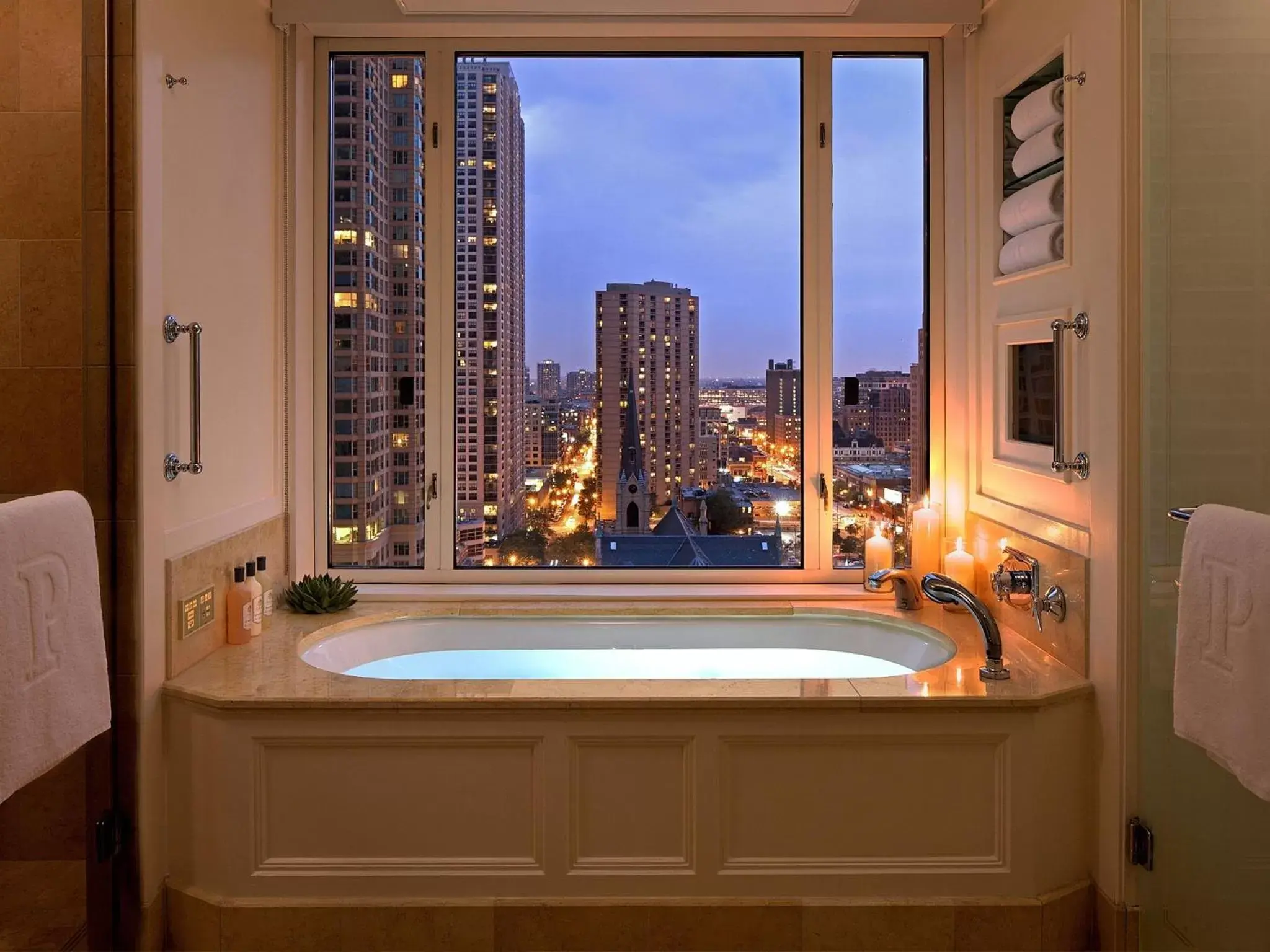 Bathroom in The Peninsula Chicago