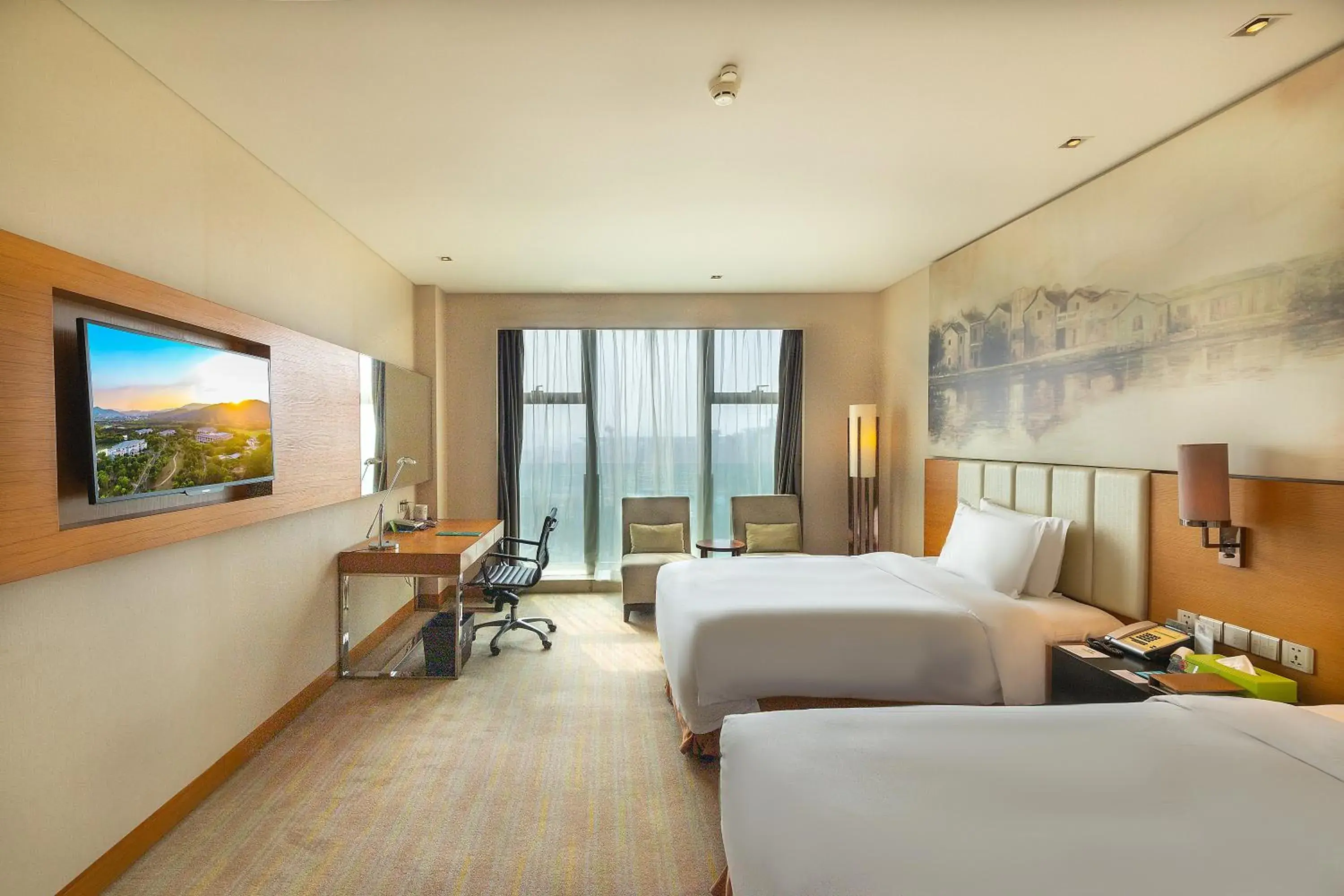 Deluxe Twin Room in Junluxe Hotel Guangzhou Science City-Free Shuttle Bus Service to Guangzhou Canton Fair Deluxe Twin Room in Junluxe Hotel Guangzhou Science City-Free Shuttle Bus Service to Guangzhou Canton Fair