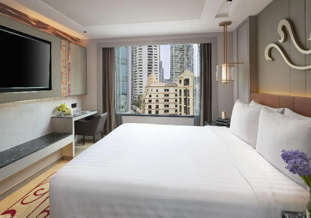 View (from property/room), Bed in Valia Hotel Bangkok