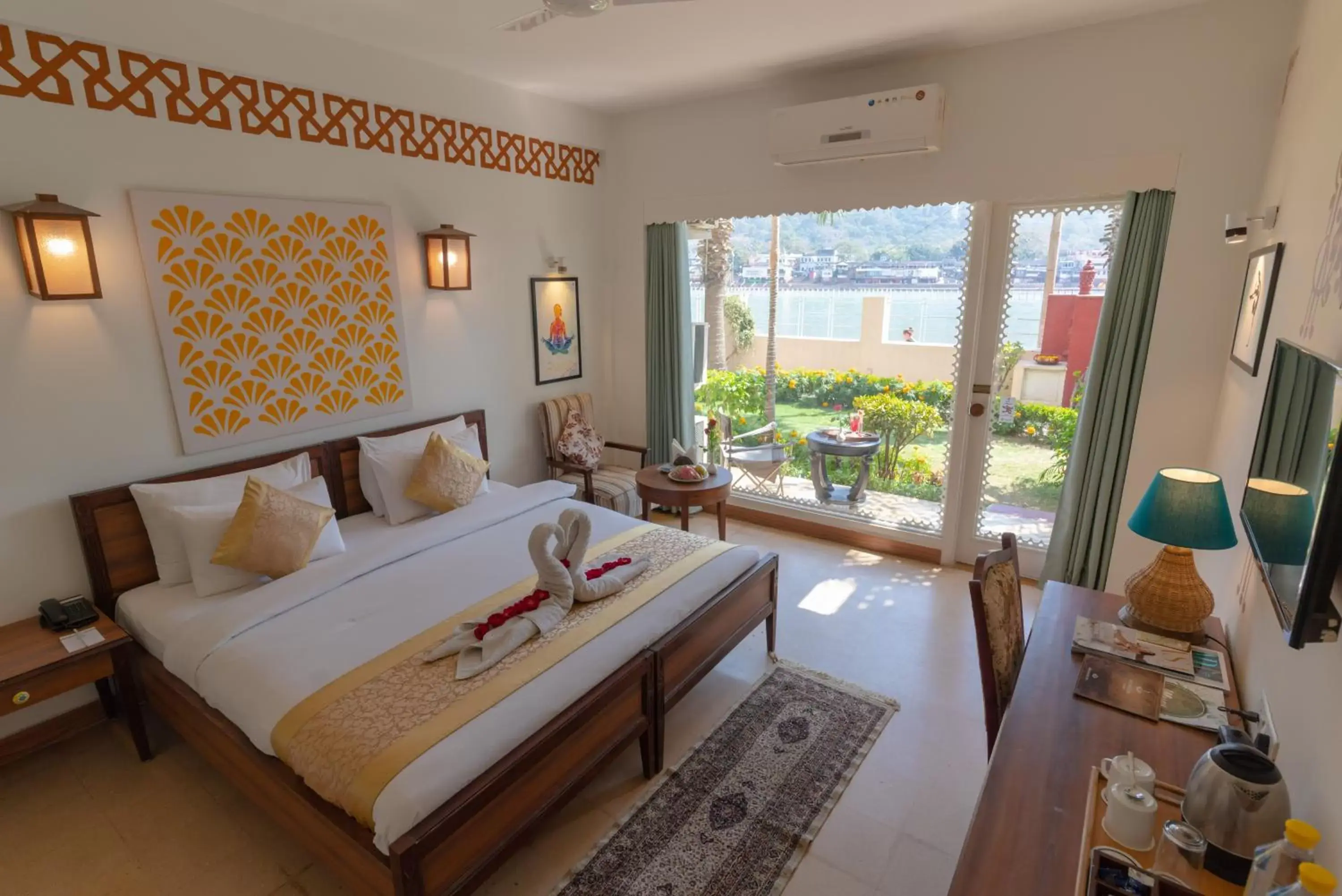 View (from property/room), Bed in Yog Niketan By Sanskriti View (from property/room), Bed in Yog Niketan By Sanskriti