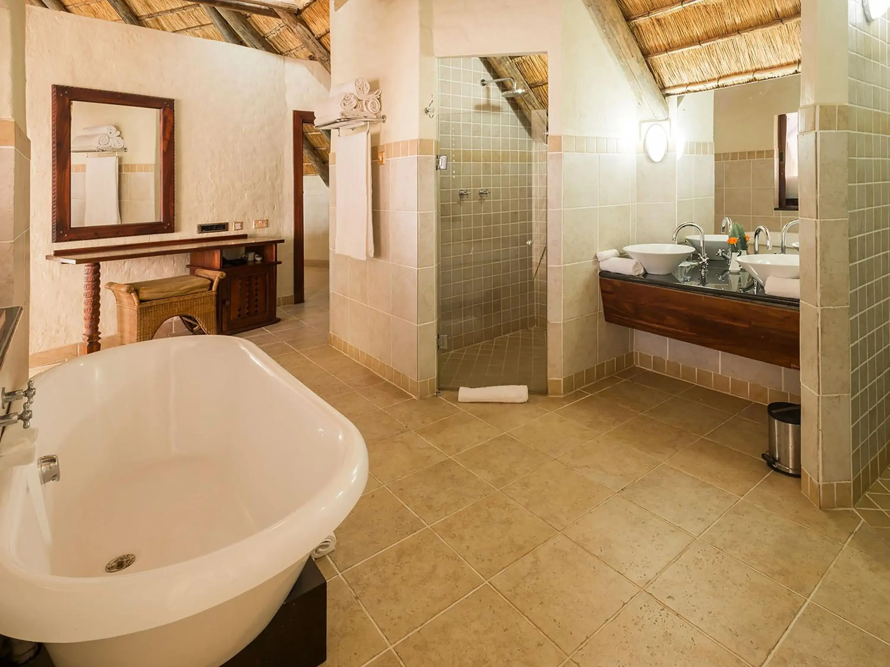 Shower, Bathroom in Aha The David Livingstone Safari Lodge & Spa
