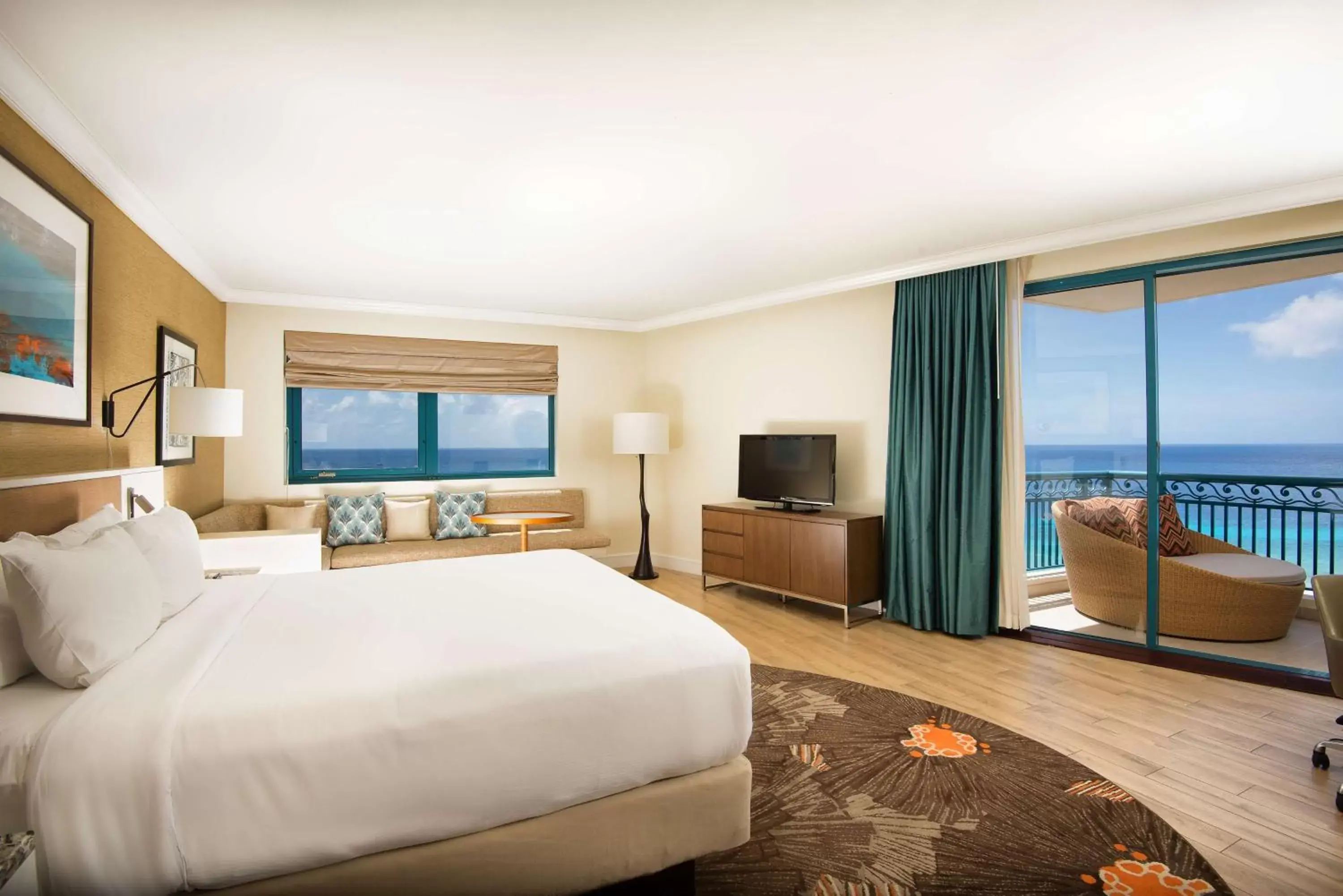 Living room, Sea View in Hilton Barbados Resort