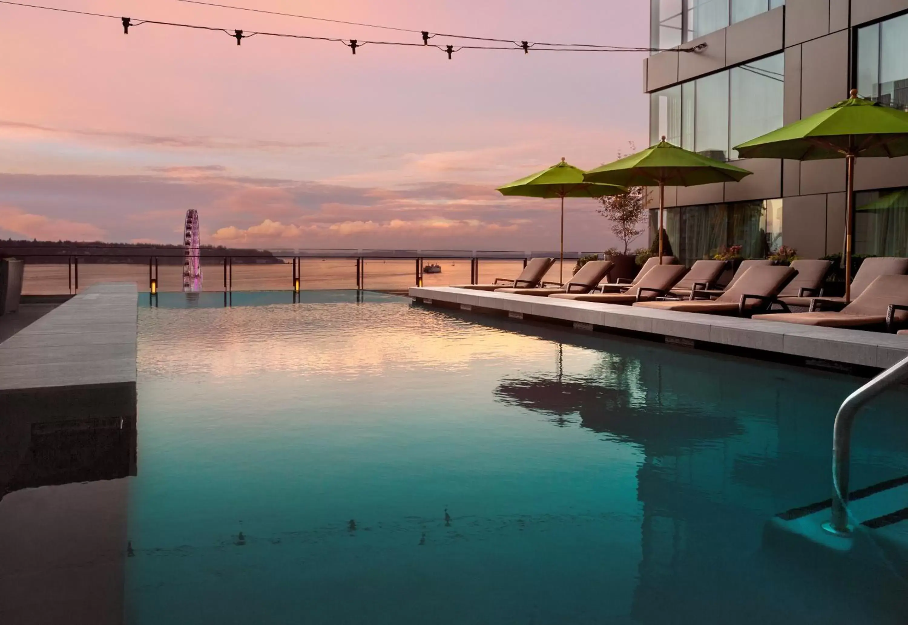 Balcony/Terrace, Swimming Pool in Four Seasons Hotel Seattle