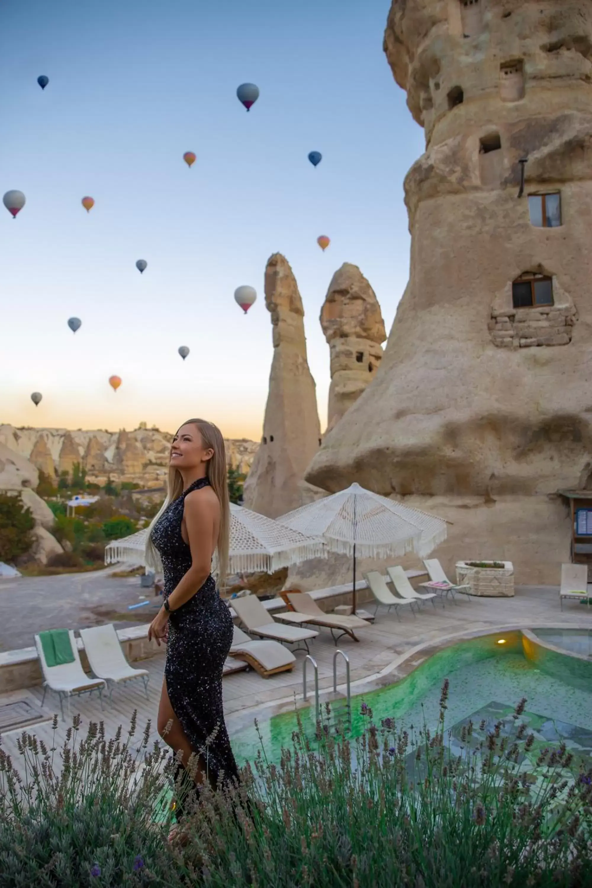 Pool view in Aza Cave Cappadocia