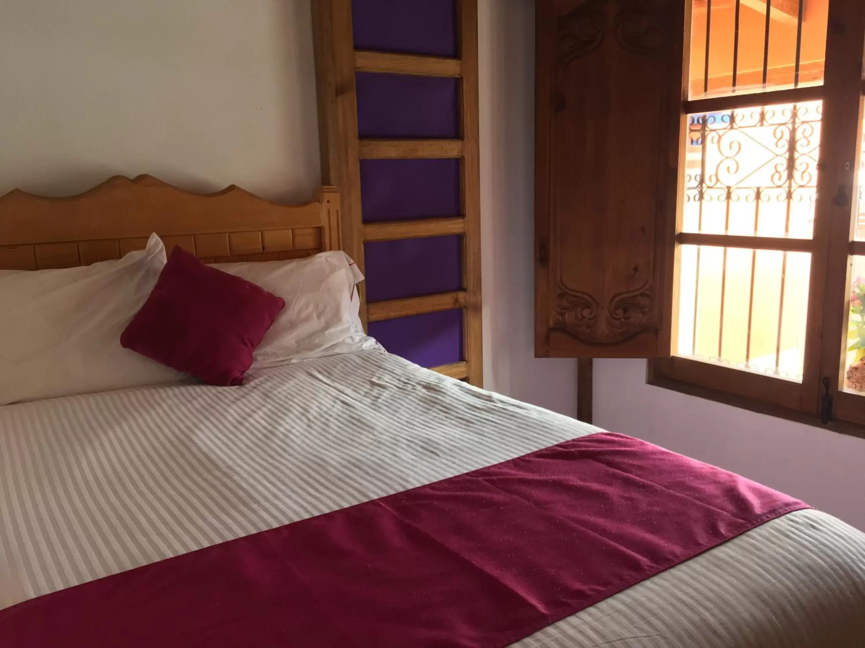 Bed in Hotel Tierra Maya