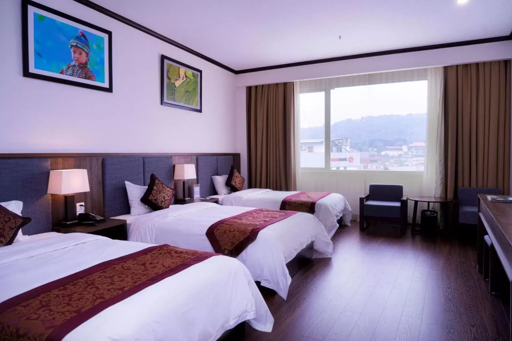View (from property/room), Bed in Lao Cai Star Hotel