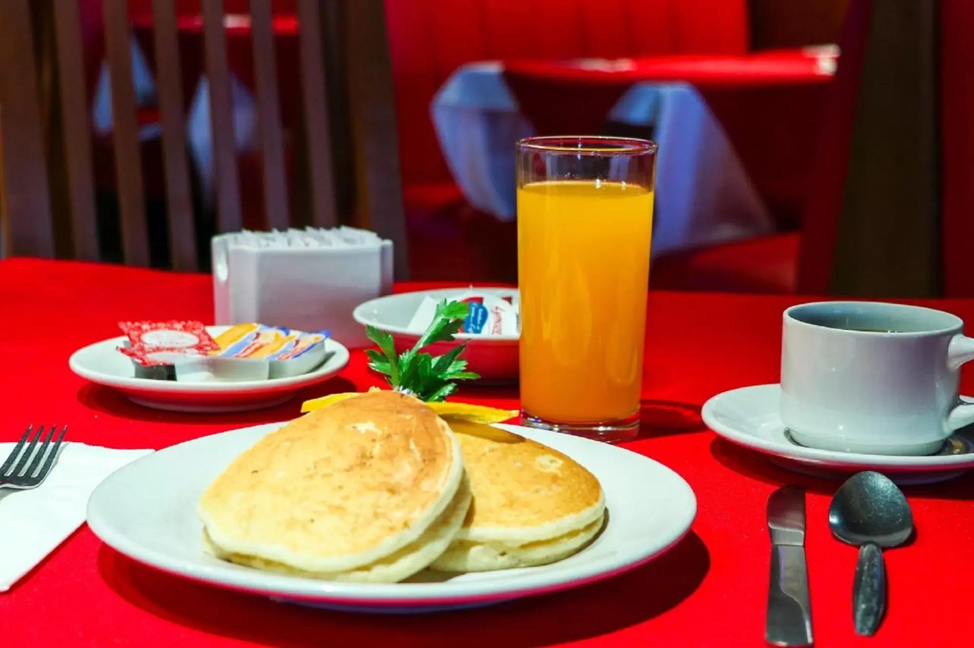 American breakfast in Corinto Hotel