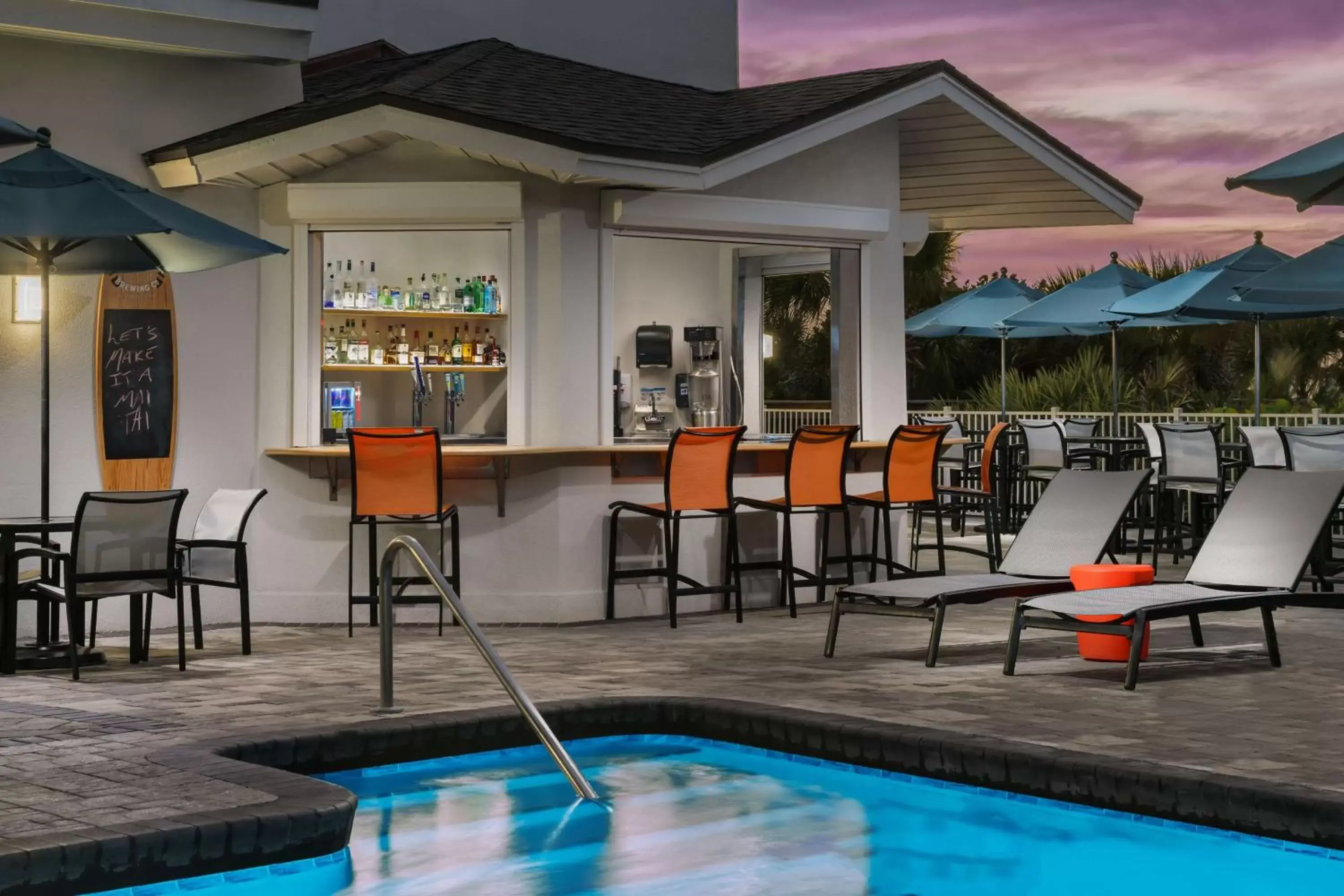 Pool view, Swimming Pool in Hilton Garden Inn Cocoa Beach-Oceanfront, FL