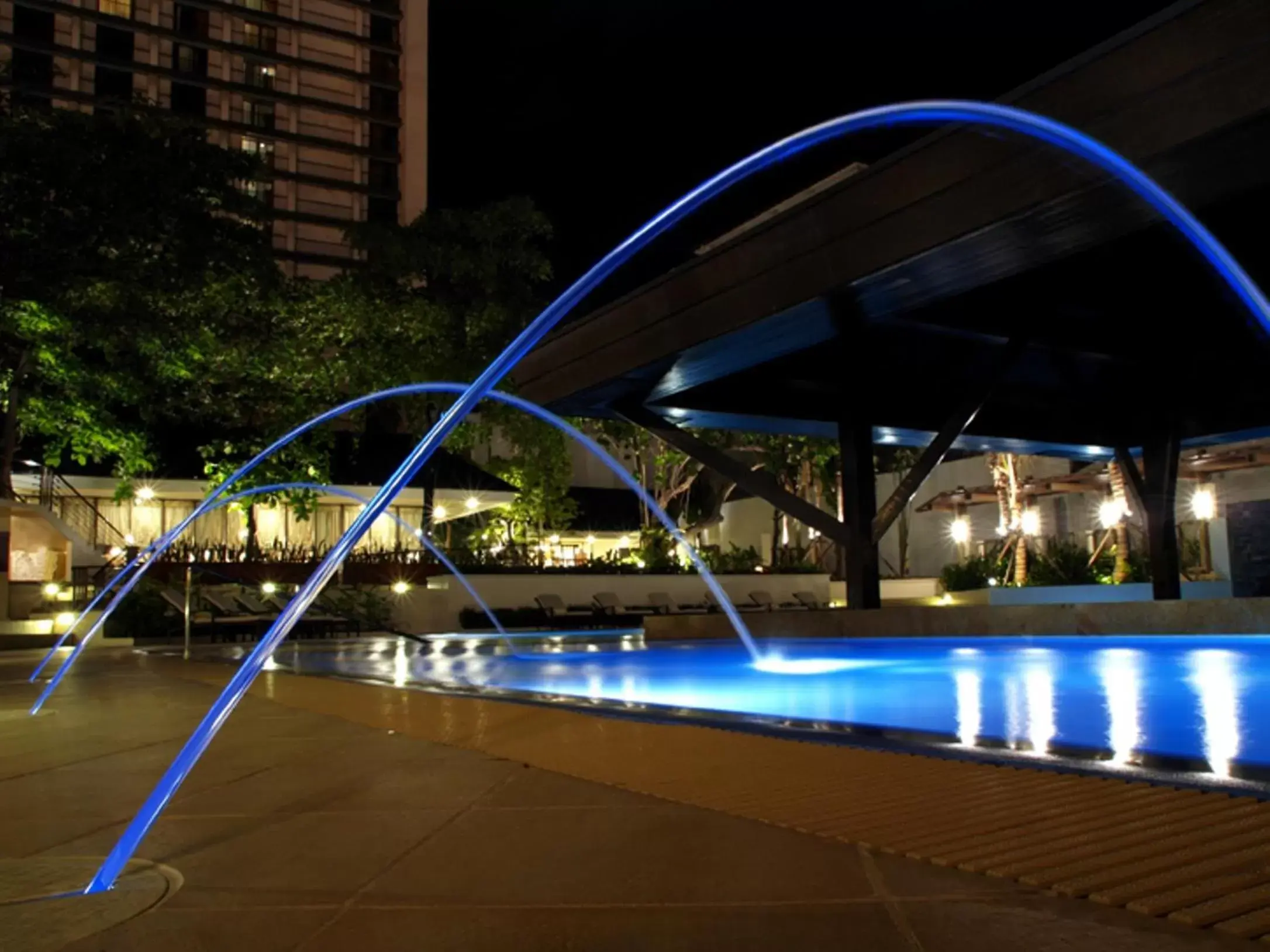 Night, Swimming Pool in The Manila Hotel